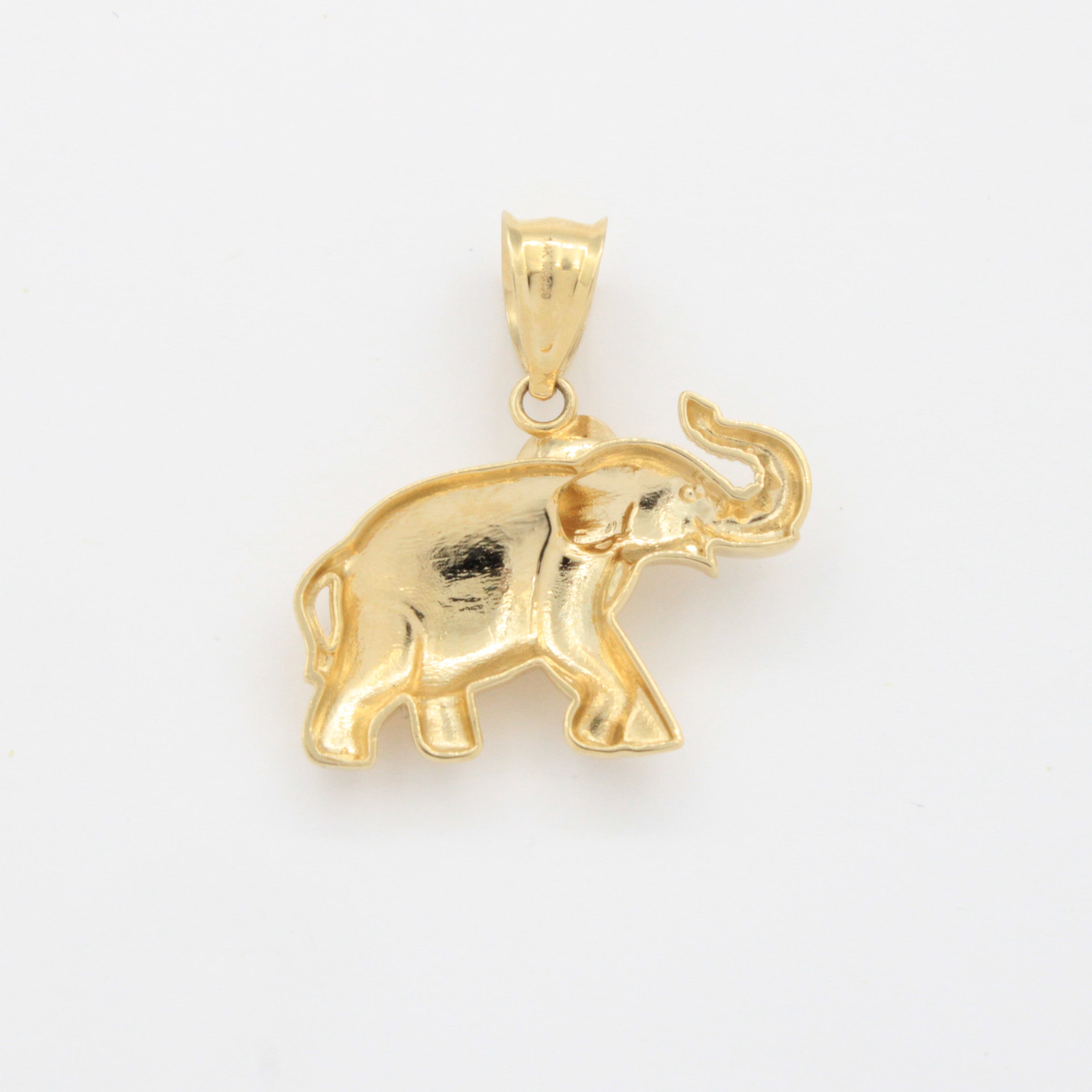 Dije de Oro 14k Elefante Fino de Diseño Brillante mod. 10792