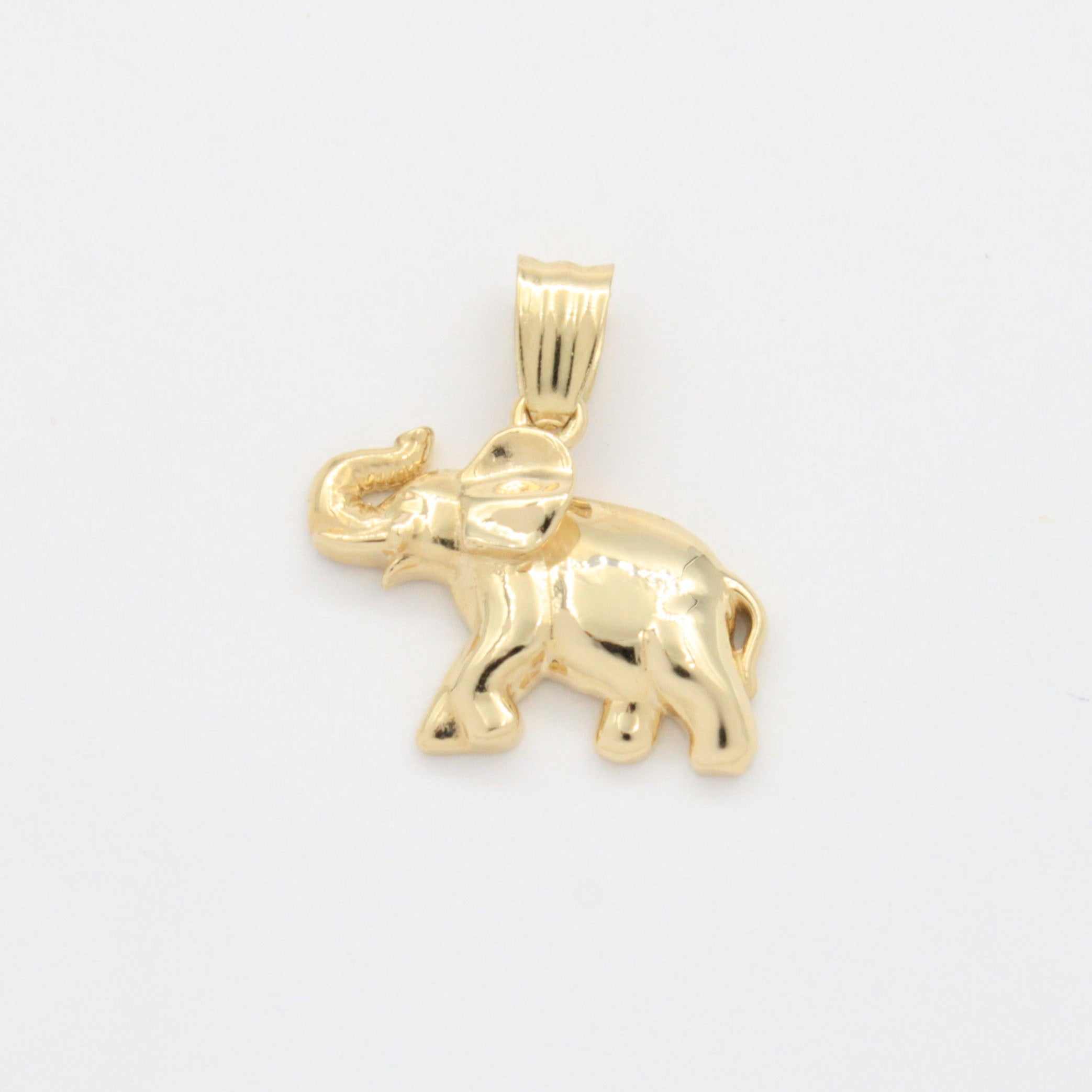 Dije de Oro 14k Elefante Fino y Brillante mod. 10790