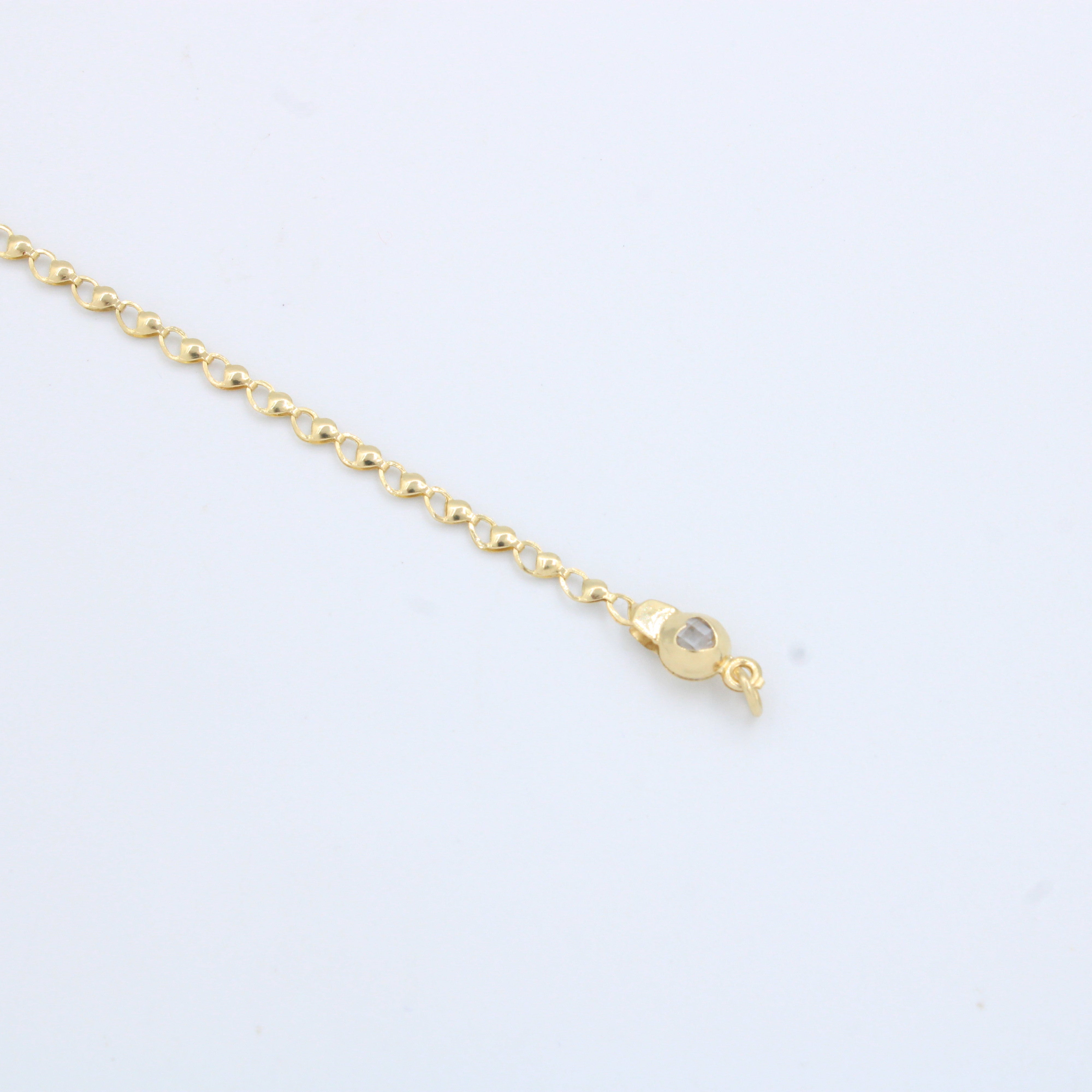Pulsera de Oro 14k Tejido de Corazones Calados y Brillantes de Estilo Hueco mod. 10187