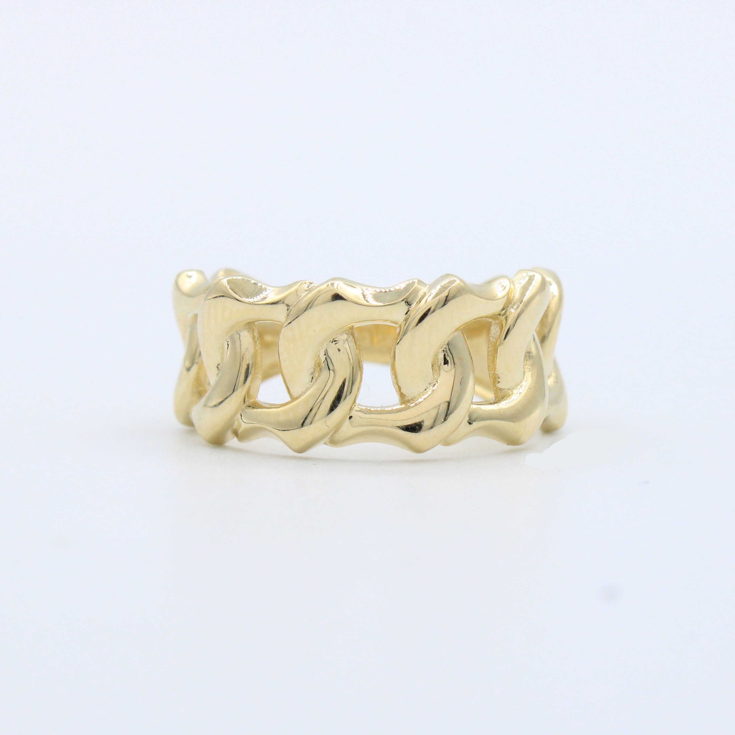 Anillo de Oro 14k Diseño de Eslabones Finos mod. 10195