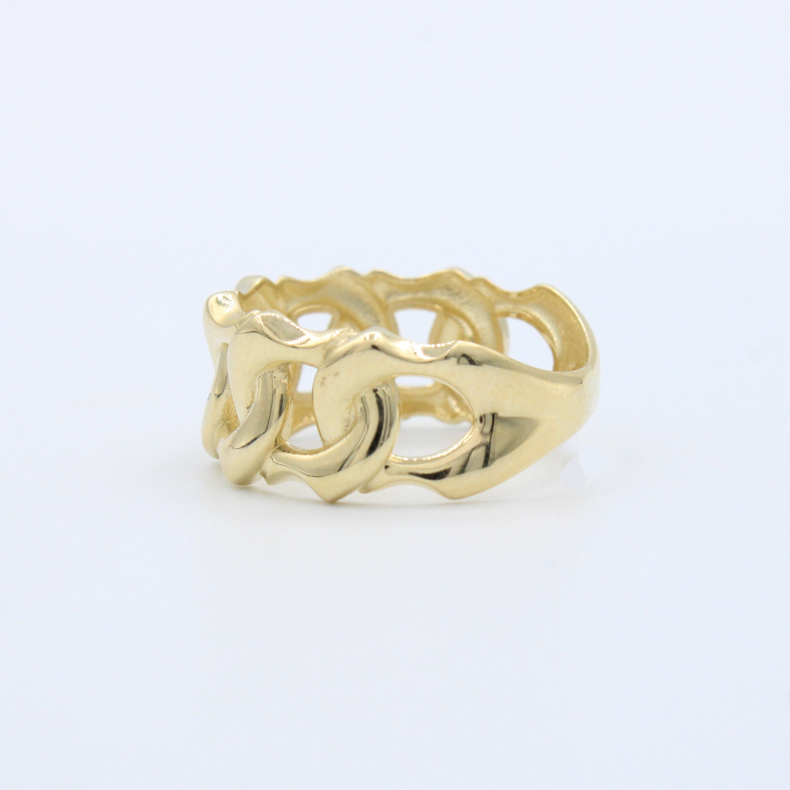 Anillo de Oro 14k Diseño de Eslabones Finos mod. 10195