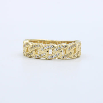 Anillo de Oro 14k de Diseño Incrustado con Zirconias mod. 10198