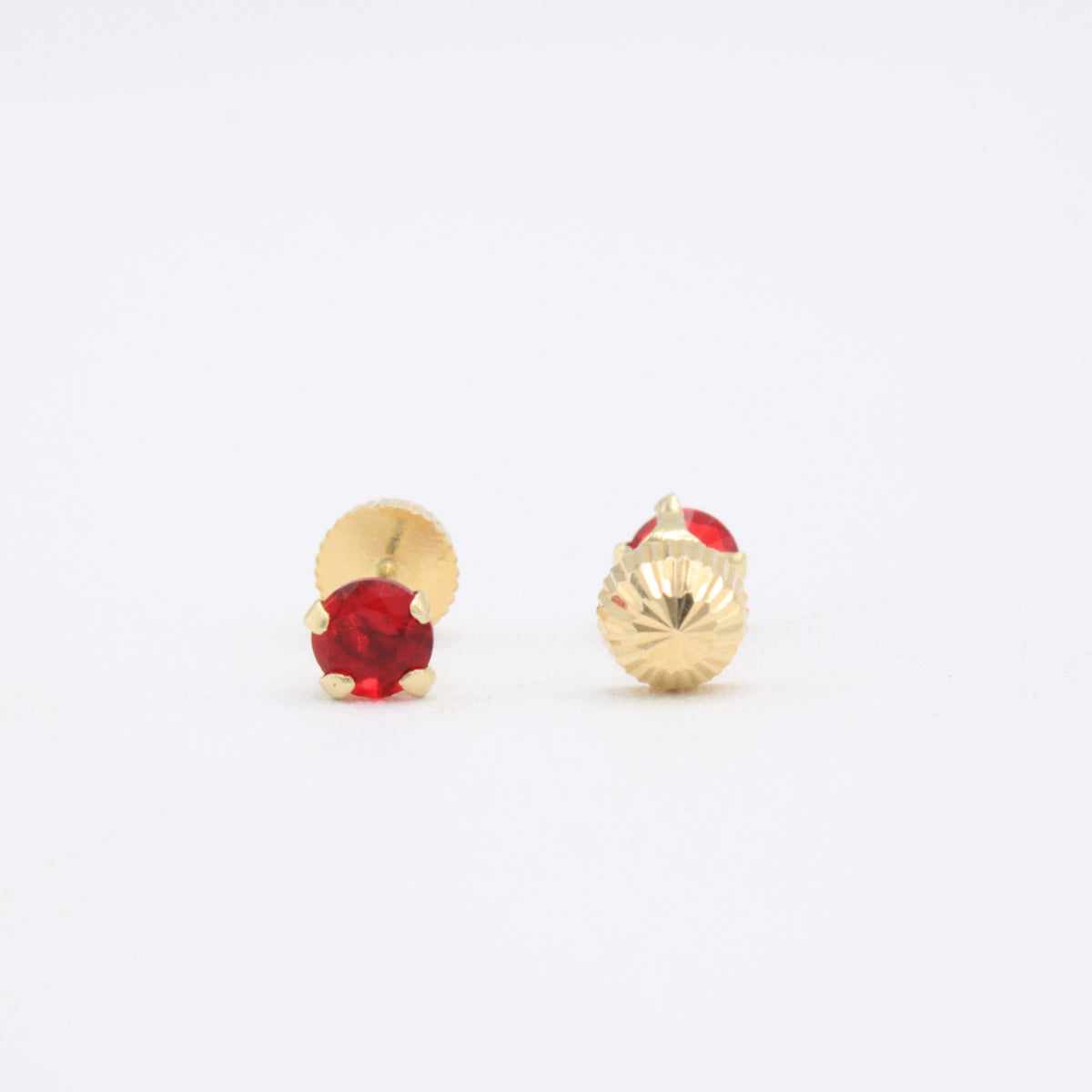 Broquel 10k Diseño Dual Doble Vista con Zirconia Mod. 11131