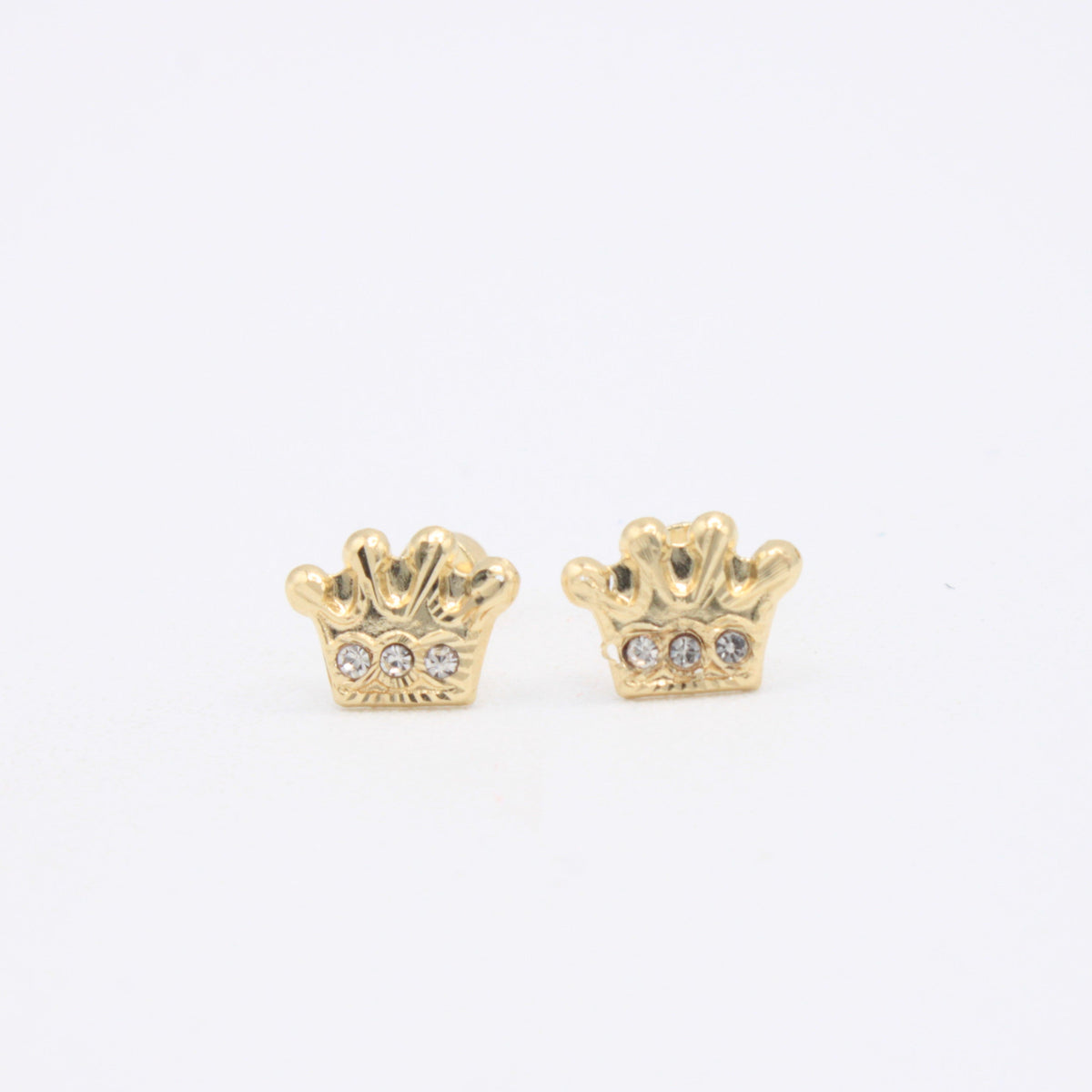 Broquel 10k Corona Sutil con Zirconias Mod. 11133