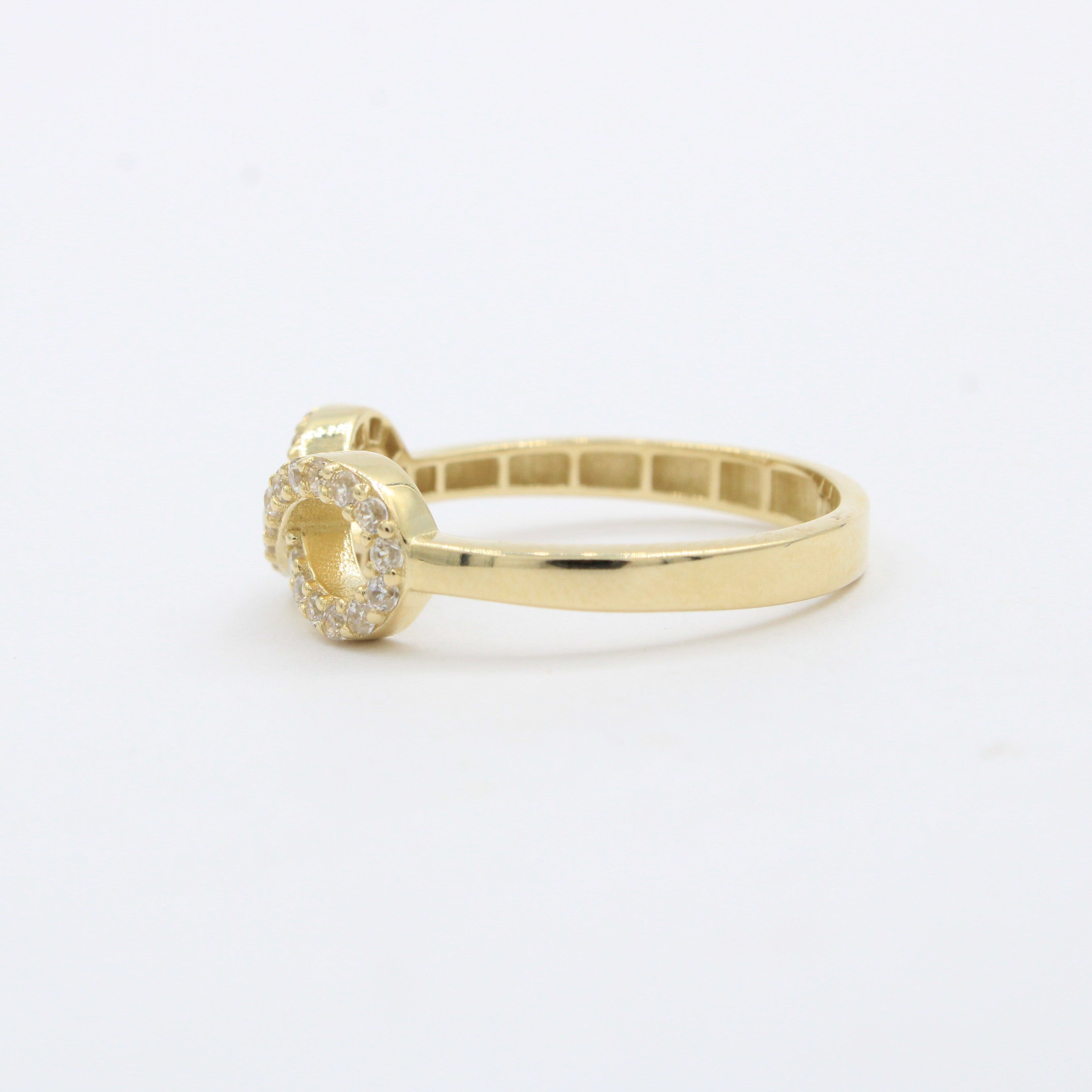 Anillo de Oro 14k Infinito Incrustado con Zirconias mod. 10227