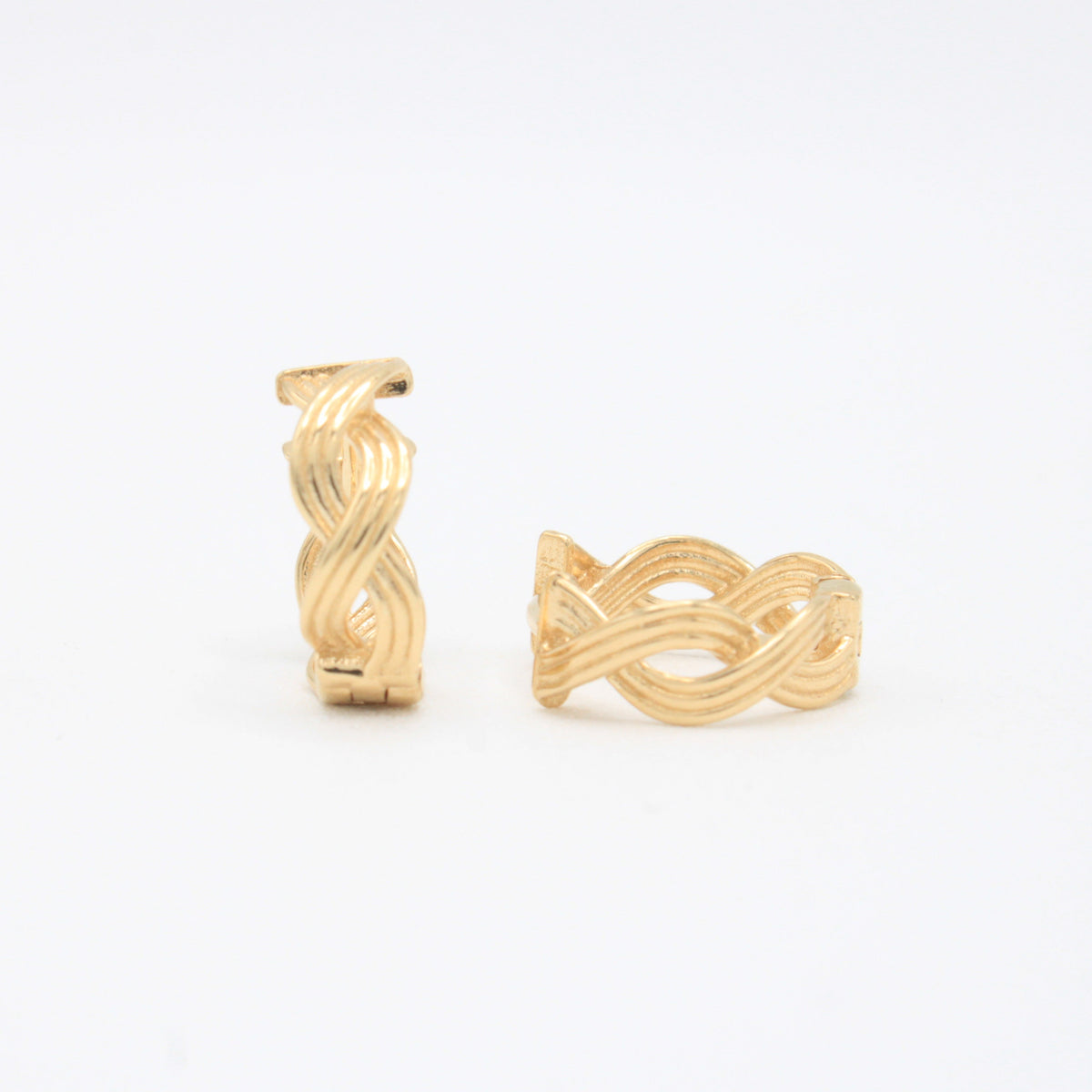 Grapa de Oro 14k Elegante Diseño Trenzado mod. 11136