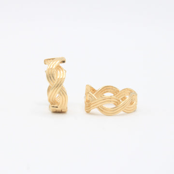 Grapa de Oro 14k Elegante Diseño Trenzado mod. 11136