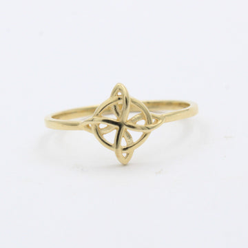 Anillo de Oro 14k Nudo de Bruja mod. 10229