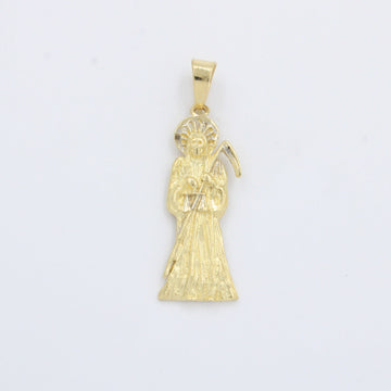Dije de Oro 14k Santa Muerte de Diseño Brillante mod. 10250