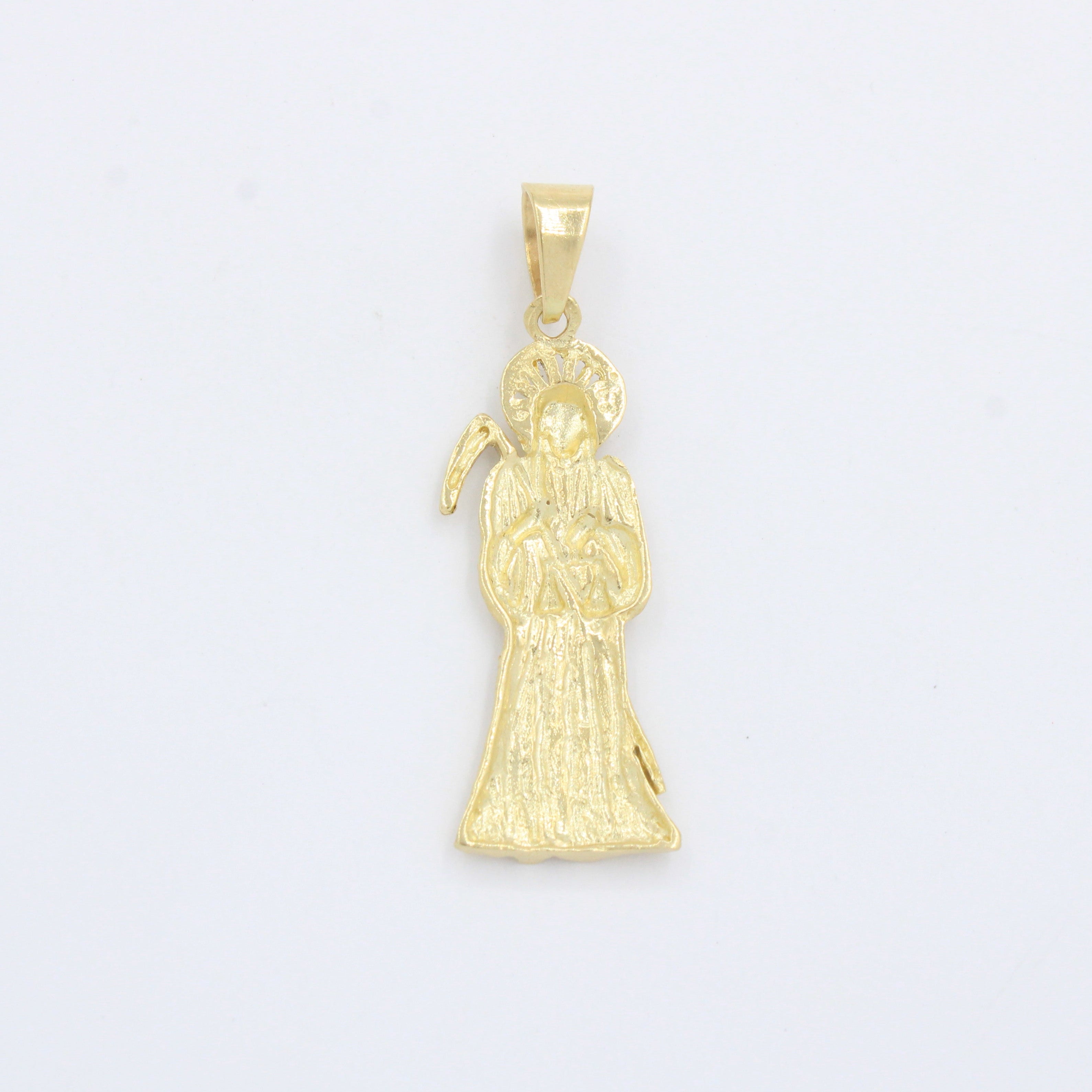 Dije de Oro 14k Santa Muerte de Diseño Brillante mod. 10250