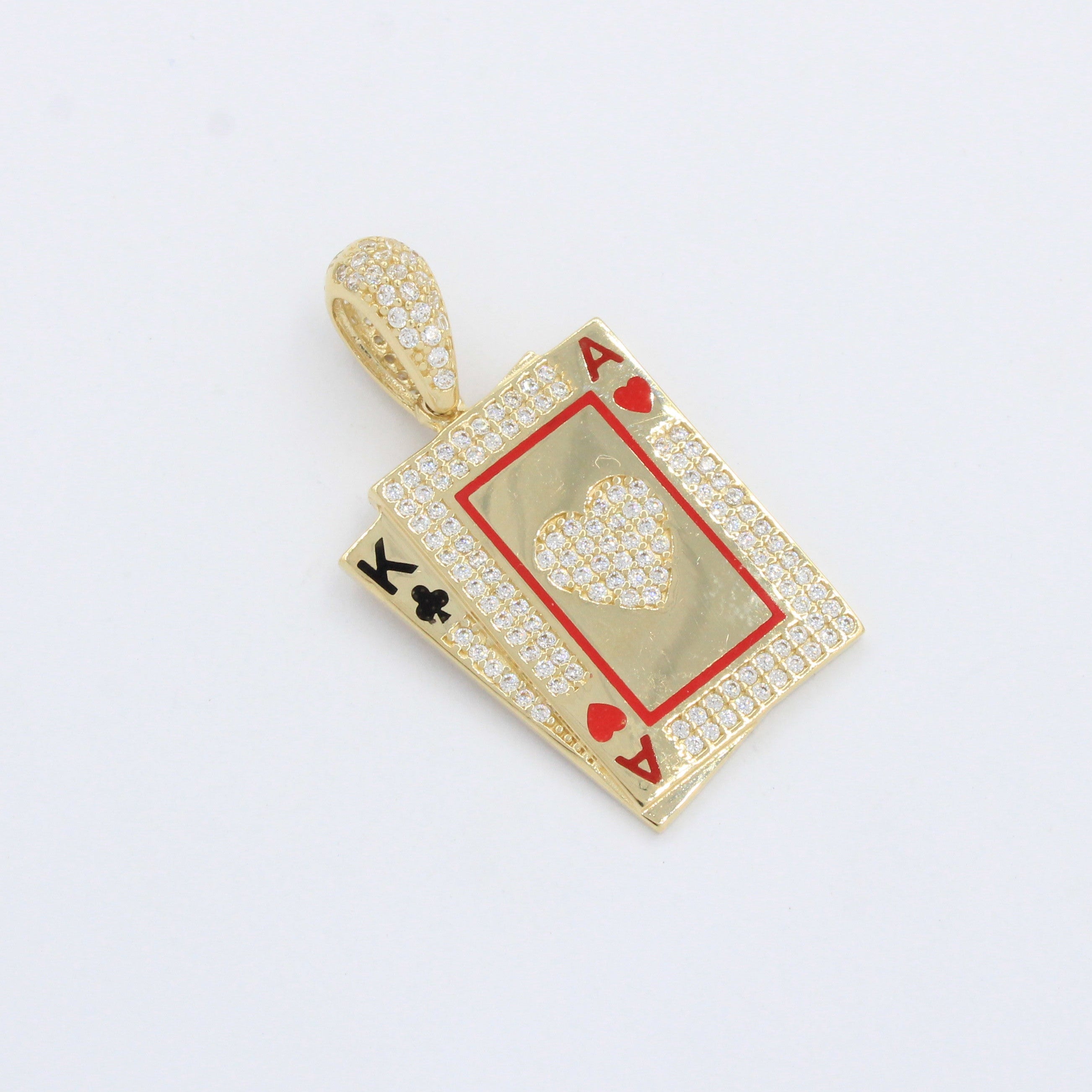 Dije de Oro 14k Juego de Cartas Brillantes con Zirconias mod. 10253