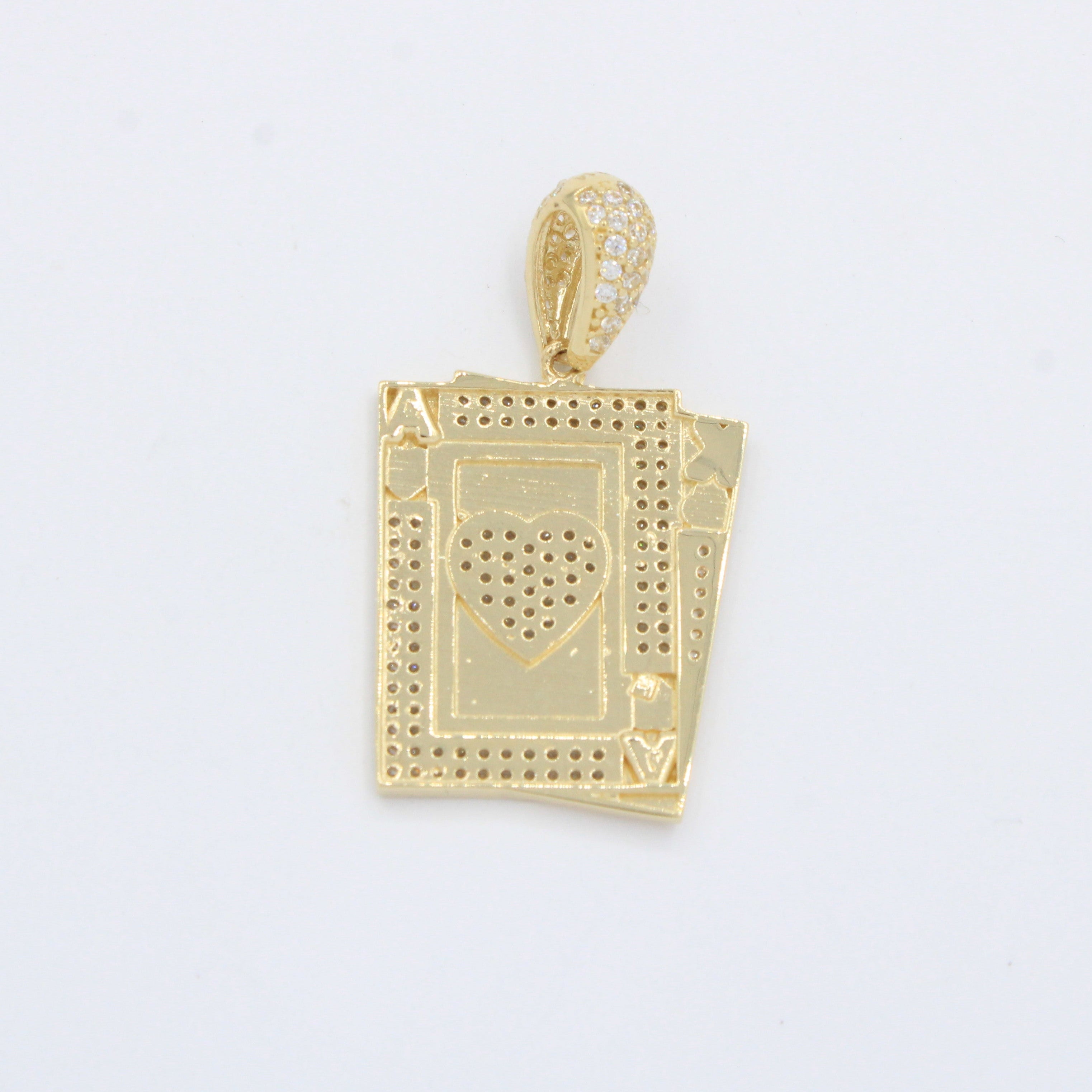 Dije de Oro 14k Juego de Cartas Brillantes con Zirconias mod. 10253