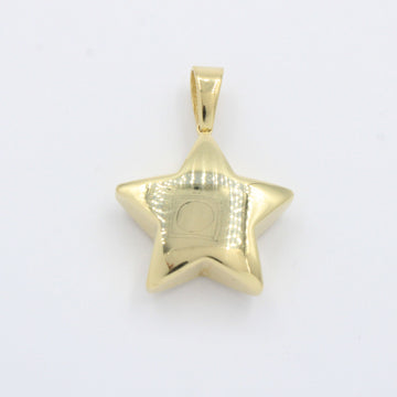 Dije de Oro 14k Estrella Brillante de Diseño Inflado Hueco mod. 10254