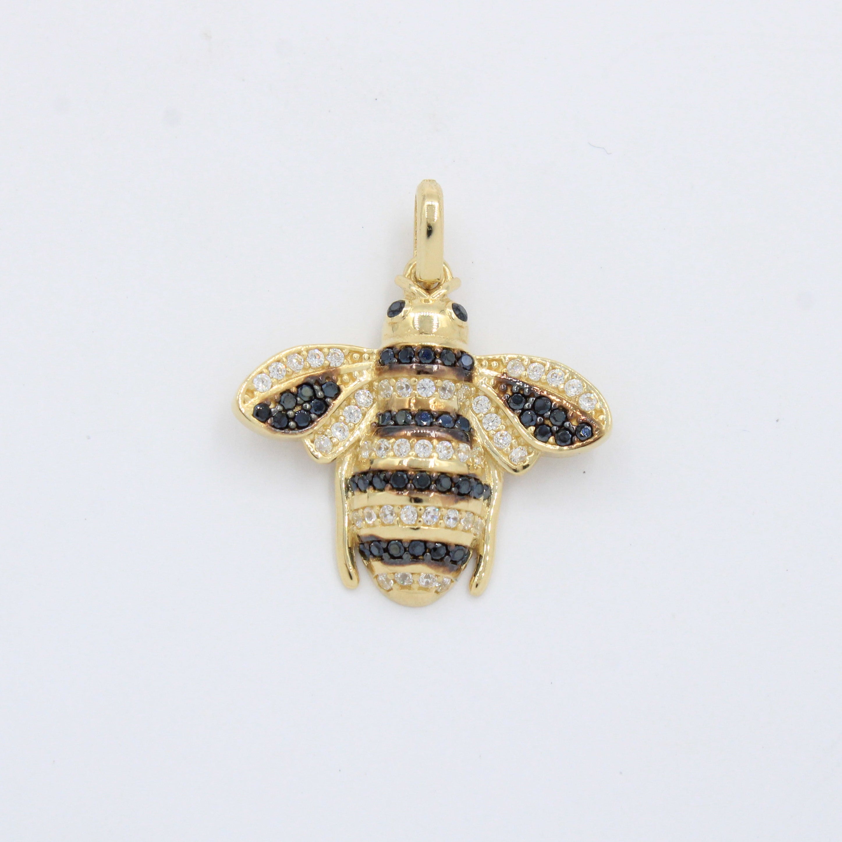 Dije de Oro 14k Abeja Brillante con Incrustaciónde Zirconias mod. 10255