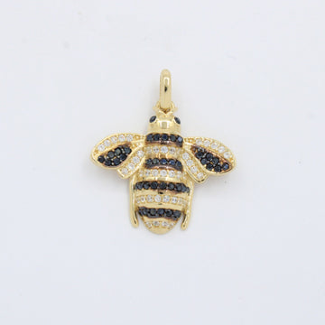 Dije de Oro 14k Abeja Brillante con Incrustaciónde Zirconias mod. 10255