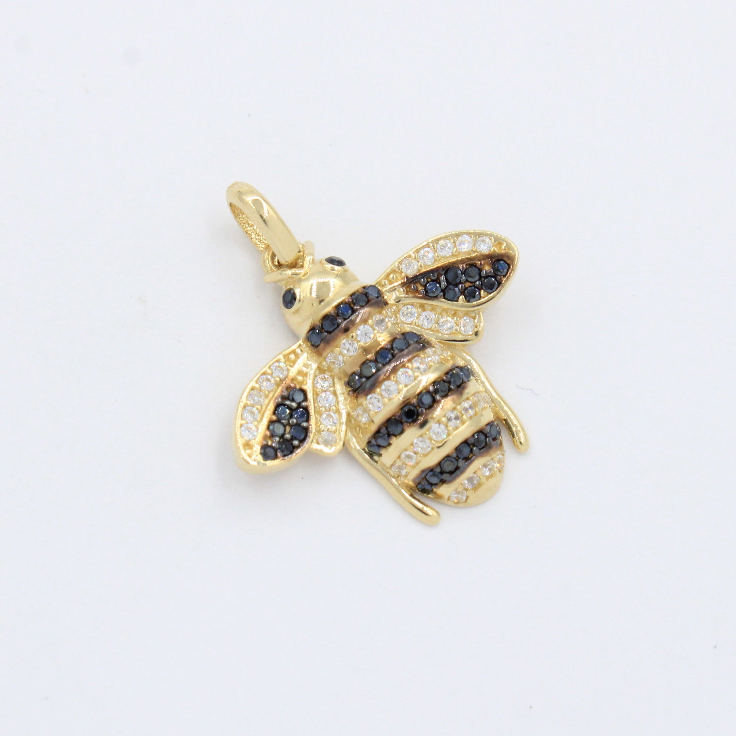 Dije de Oro 14k Abeja Brillante con Incrustaciónde Zirconias mod. 10255