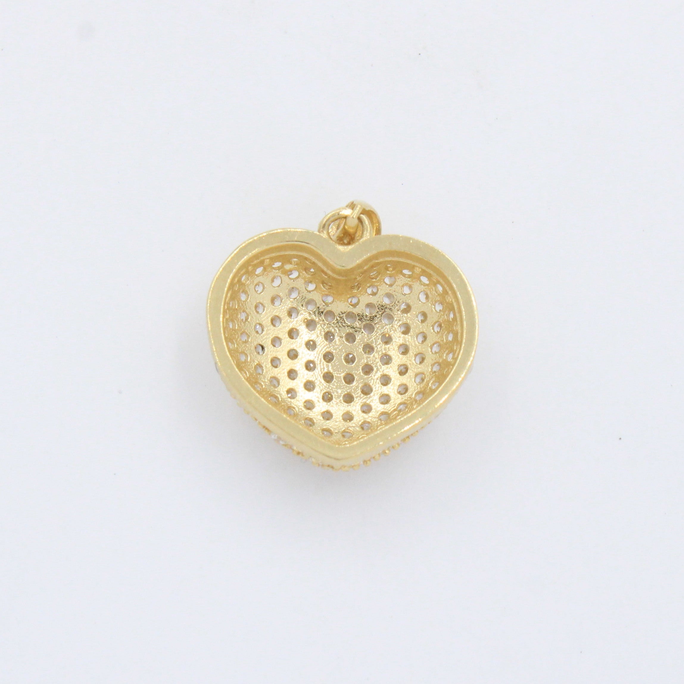 Dije de Oro 14k Corazón Incrustado con Zirconias Finas mod. 10262