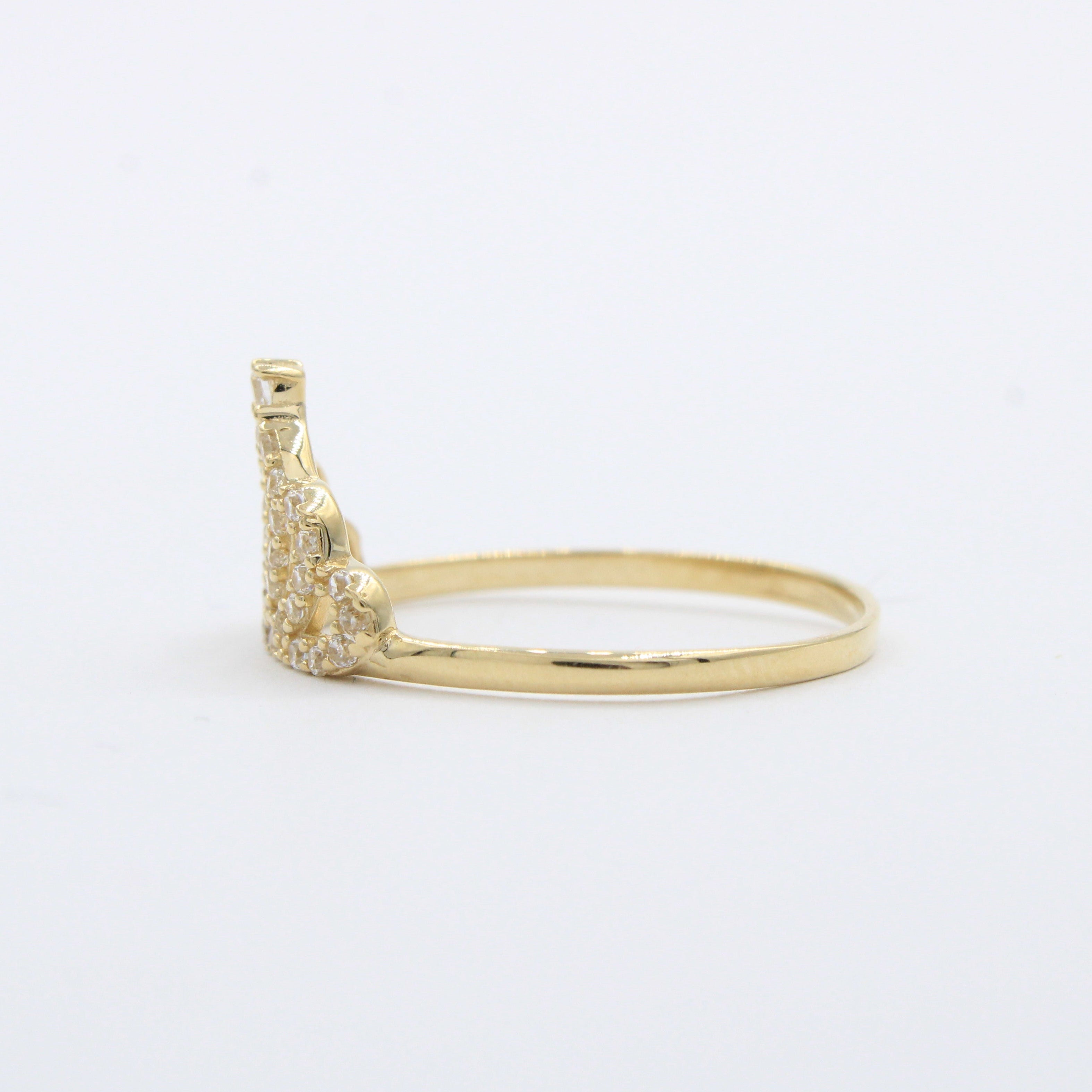 Anillo XV Años de Oro 14k Corona Especial Incrustada con Zirconias mod. 10265