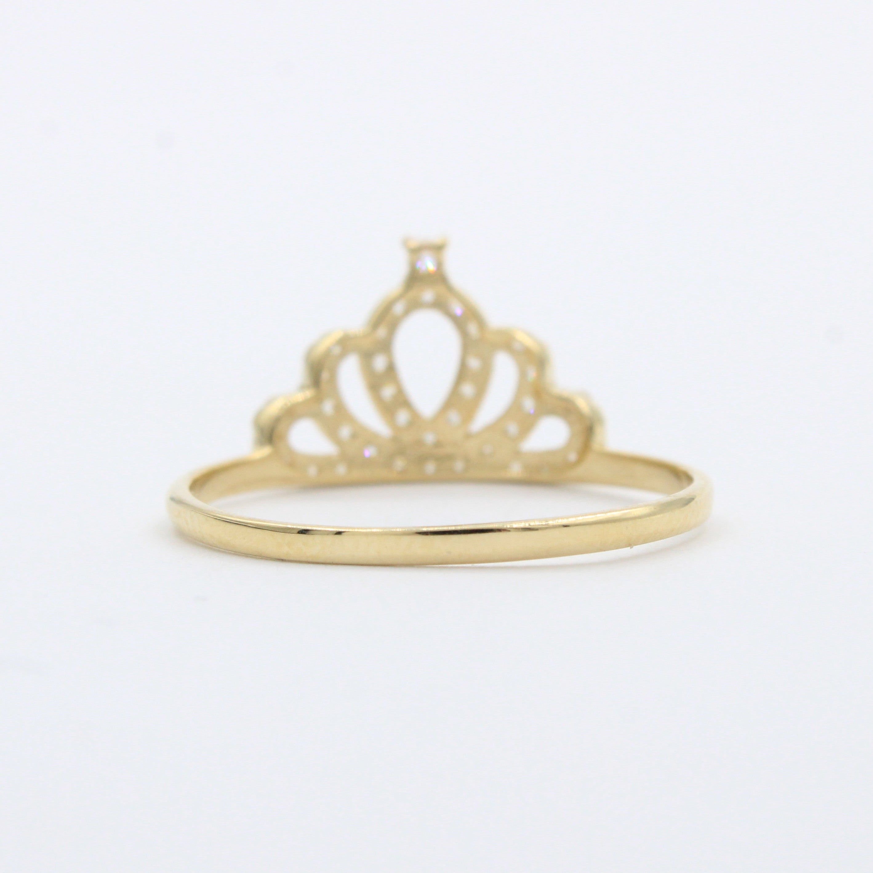 Anillo XV Años de Oro 14k Corona Especial Incrustada con Zirconias mod. 10265