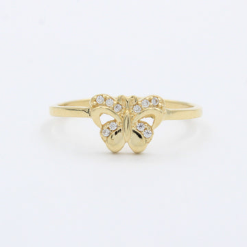 Anillo de Oro 14k Mariposa con Zirconias mod. 10285