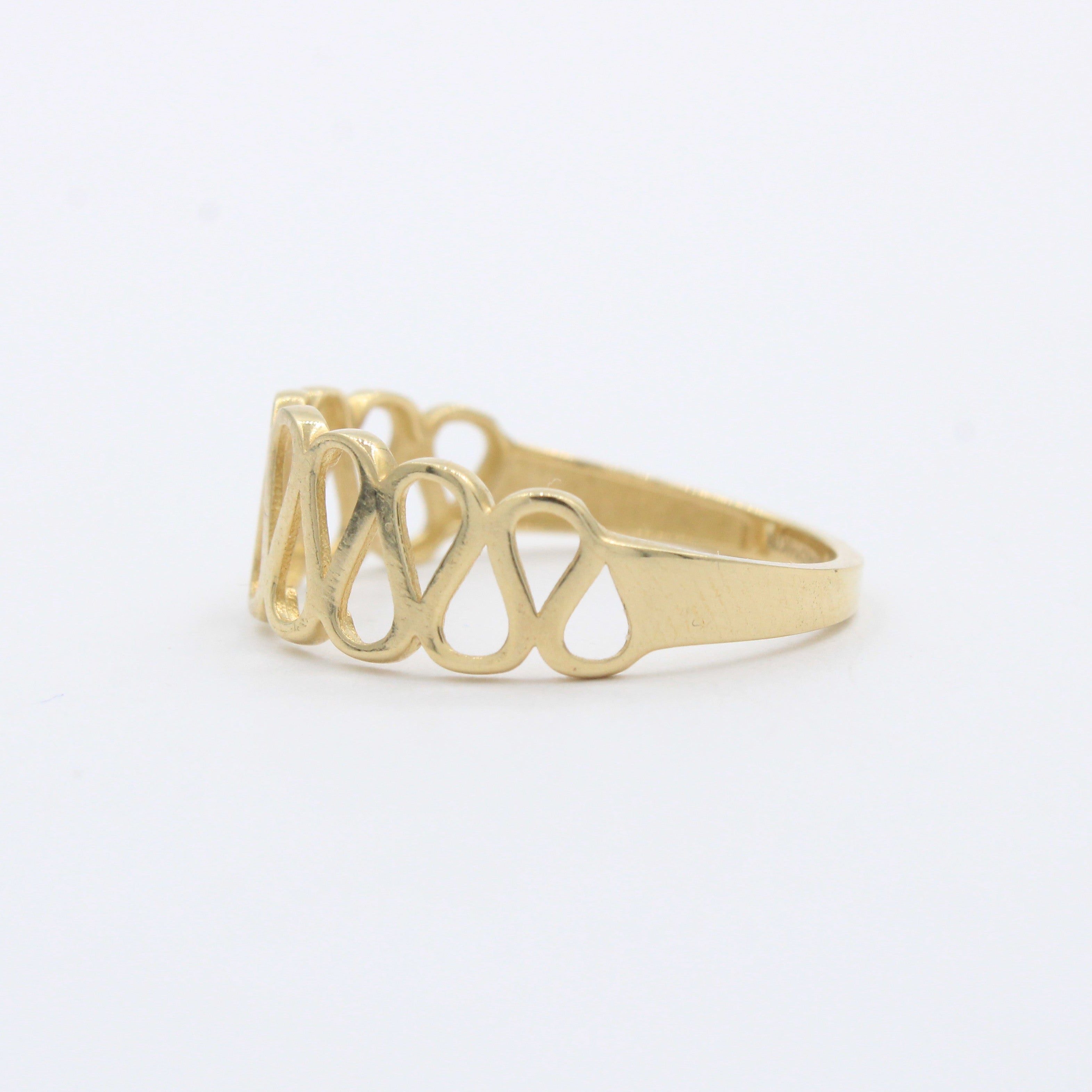 Anillo de Oro 14k Diseño de Ondas Amor Eterno mod. 10292