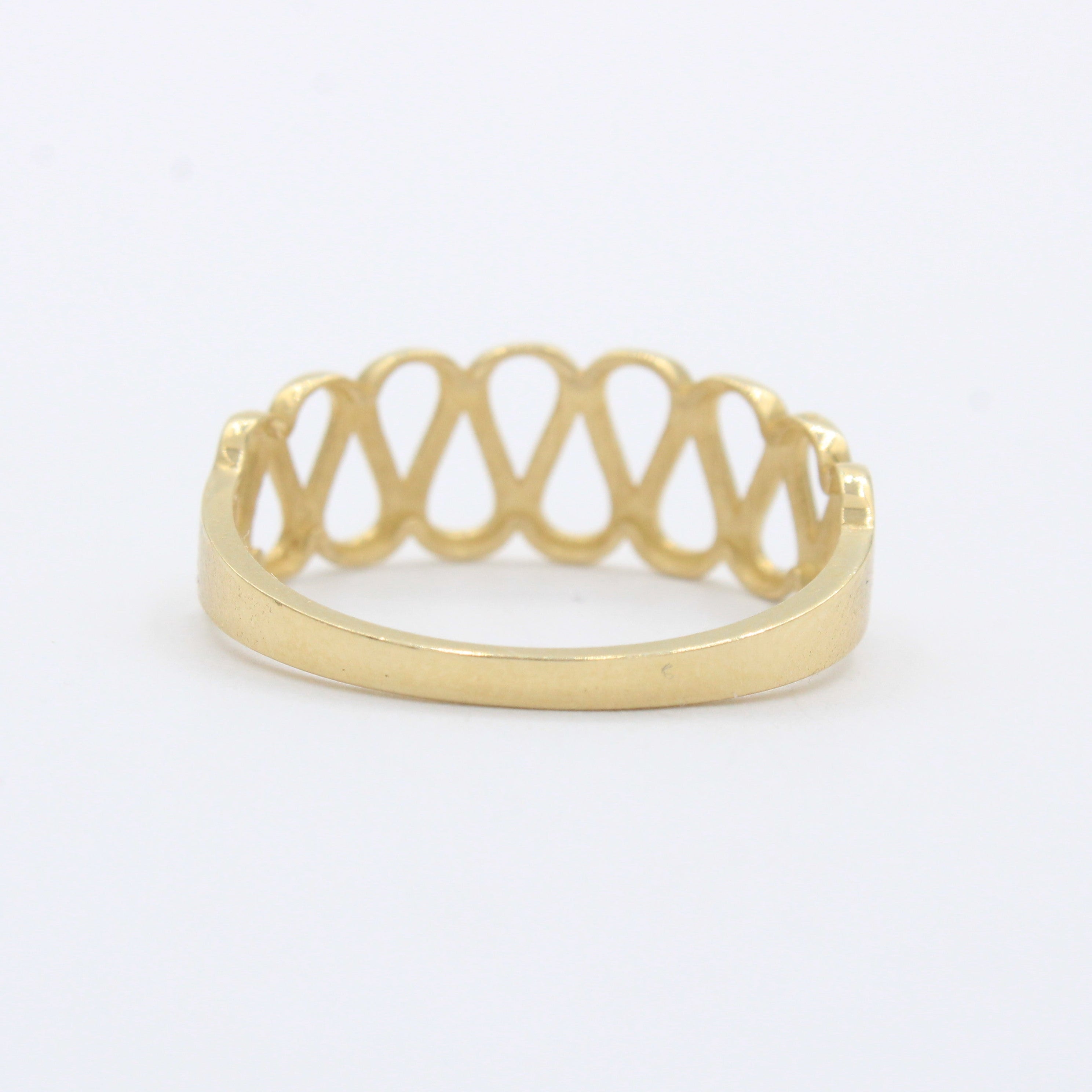 Anillo de Oro 14k Diseño de Ondas Amor Eterno mod. 10292