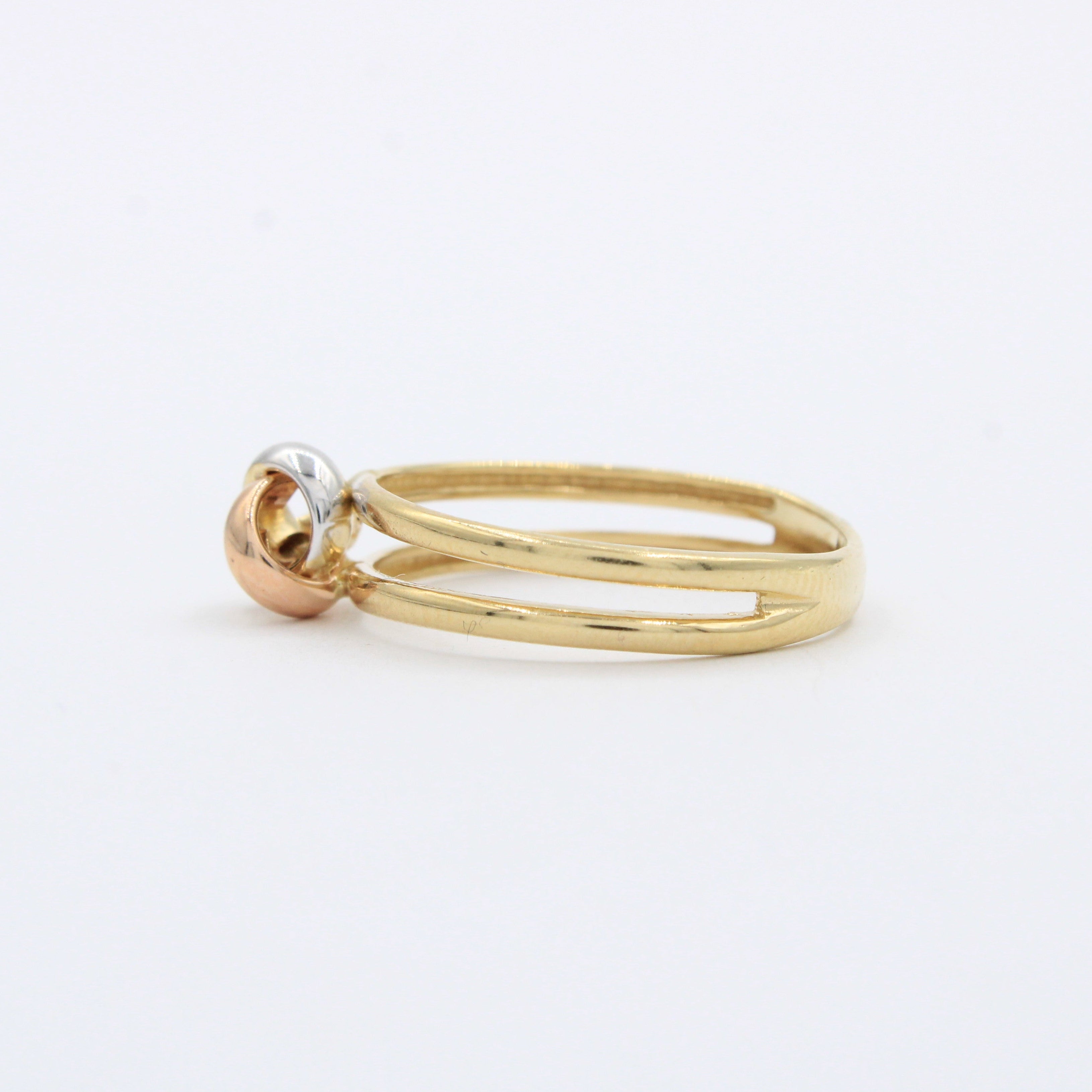 Anillo de Oro 14k Diseño de Nudo Brillante mod. 10294