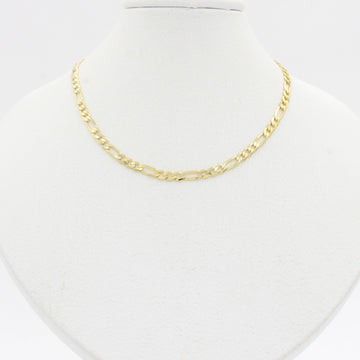 Cadena de Oro 14k Tejido 3x1 Sólido de Diseño Liso Brillante mod. 10297