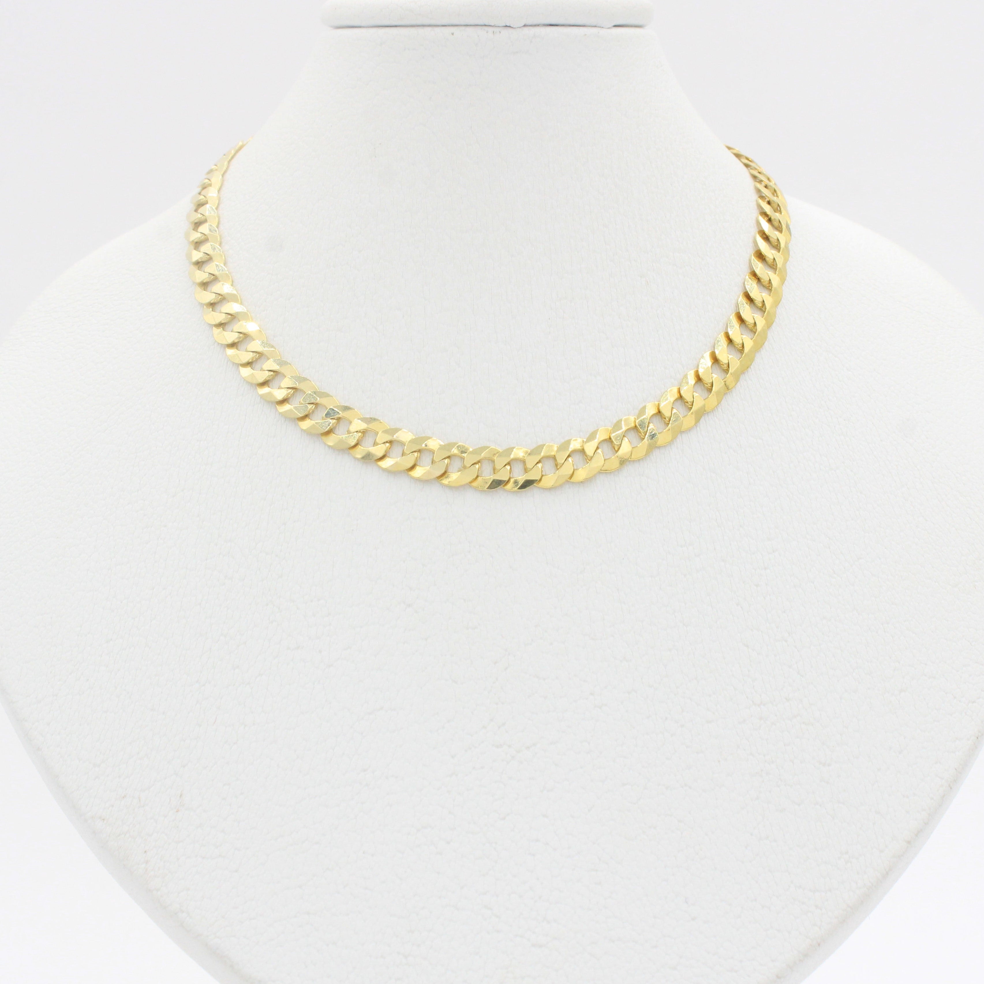 Cadena de Oro 14k Tejido Barbado Sólido de Diseño Brillante y Fino mod. 10299