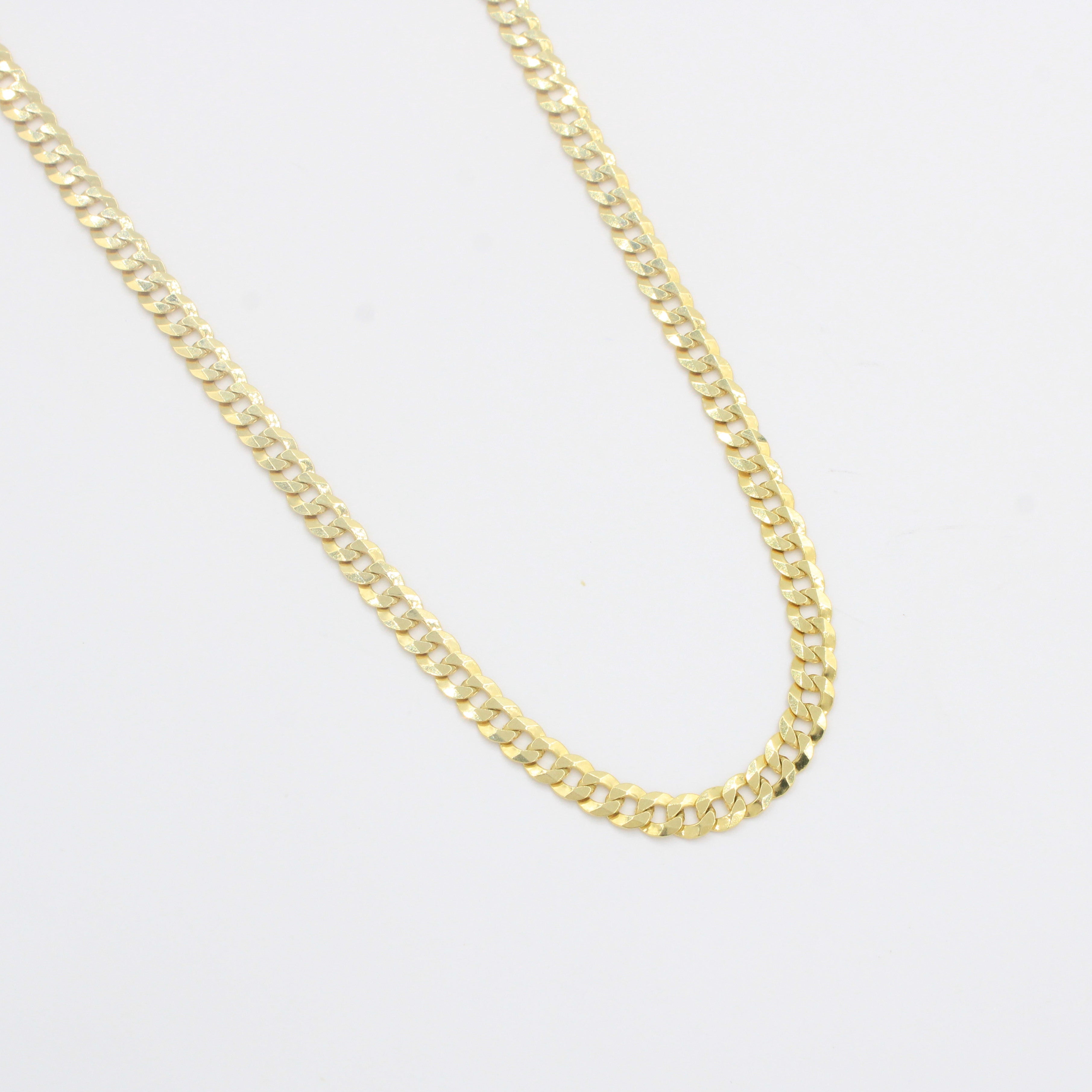 Cadena de Oro 14k Tejido Barbado Sólido de Diseño Brillante y Fino mod. 10299