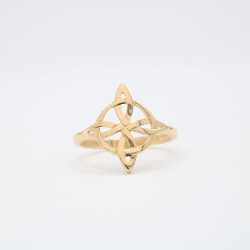 Anillo de Oro 14k Nudo de Bruja mod. 10853