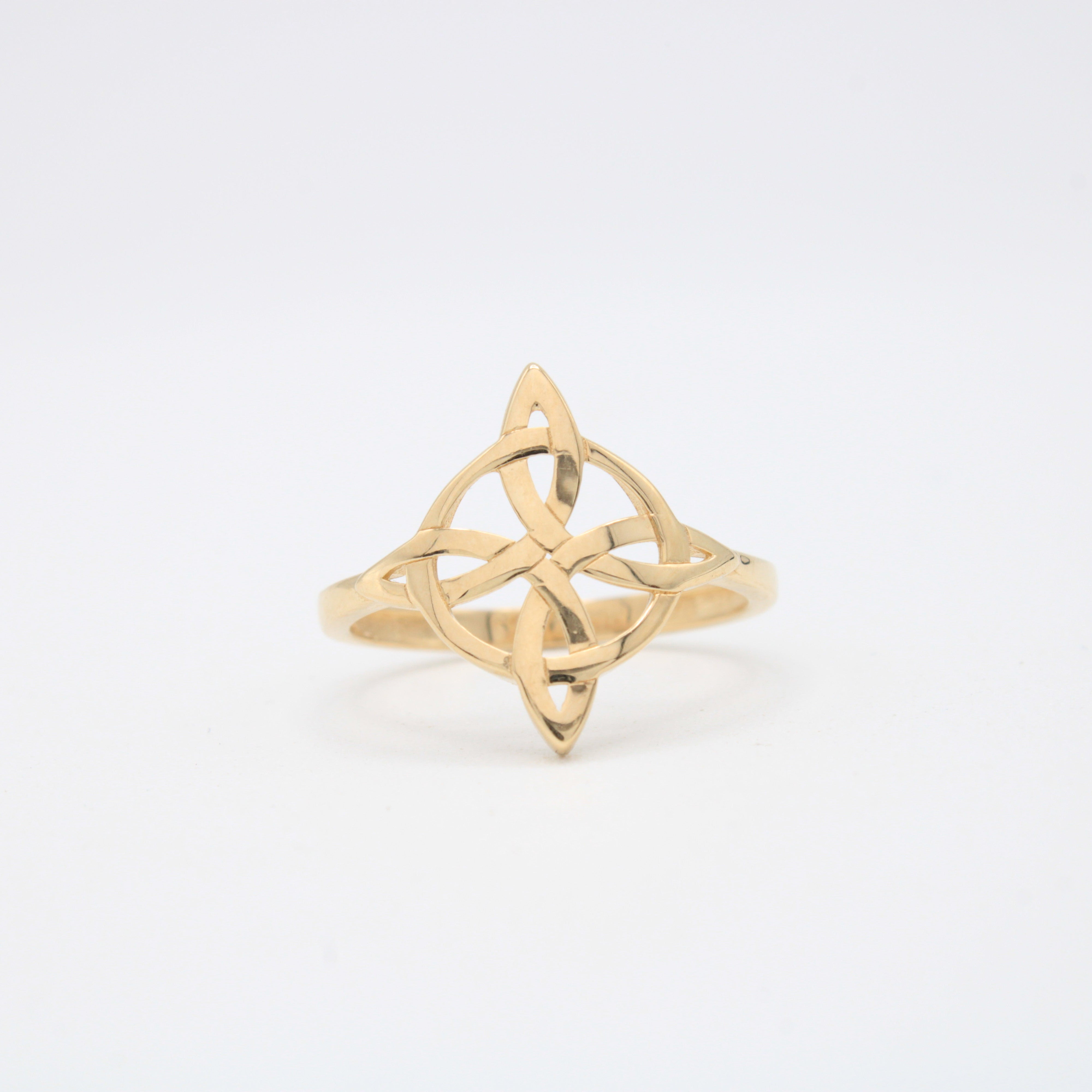 Anillo de Oro 14k Nudo de Bruja mod. 10853