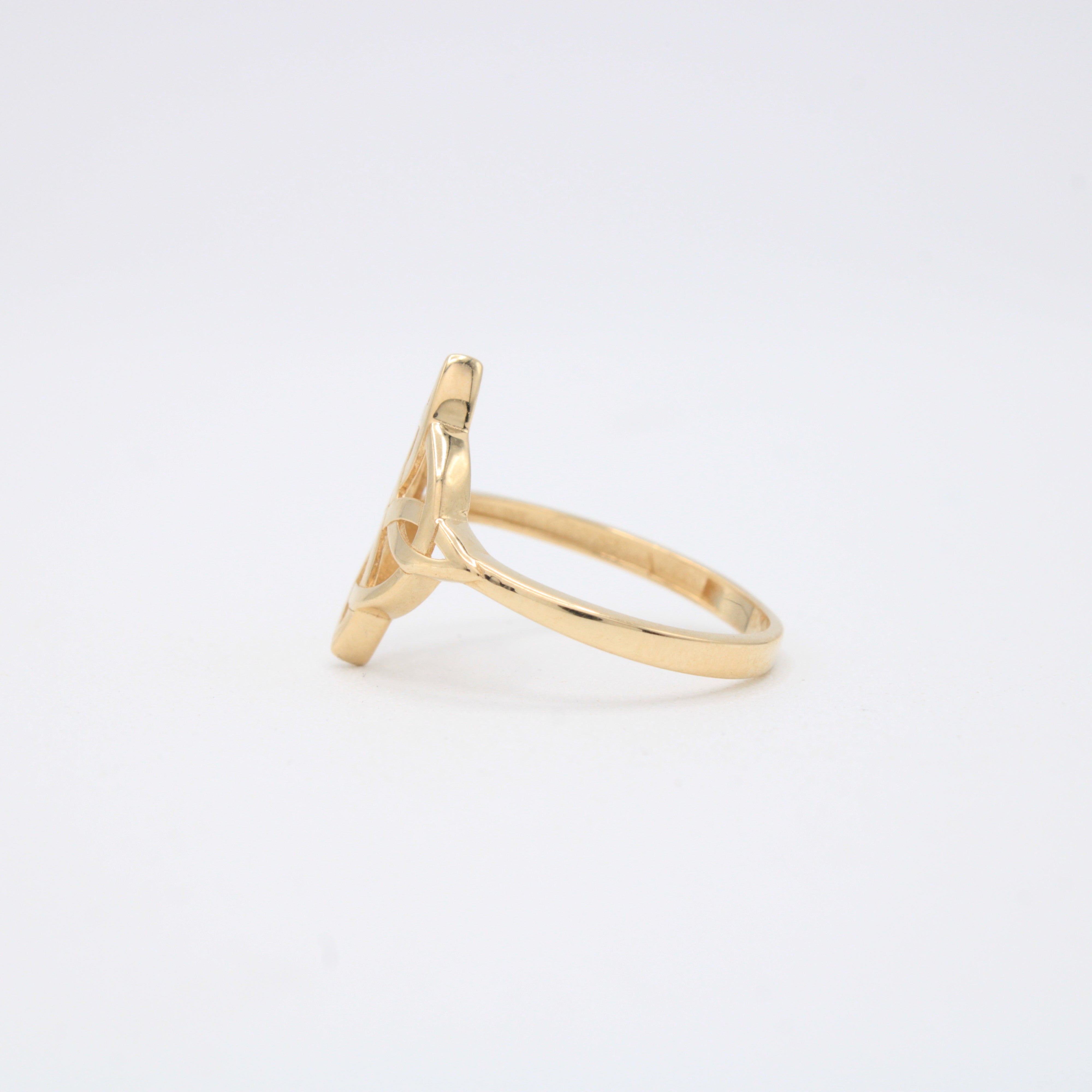 Anillo de Oro 14k Nudo de Bruja mod. 10853