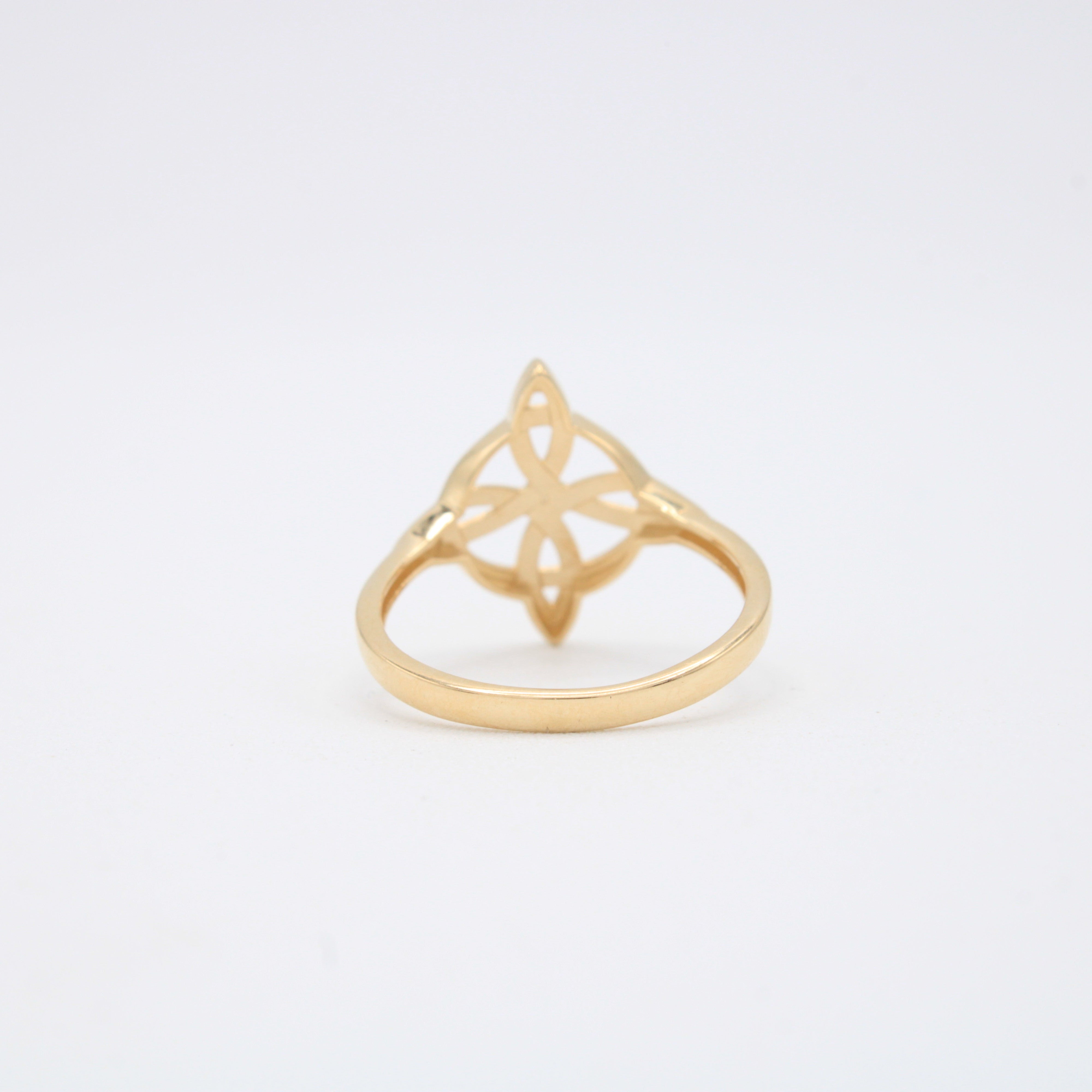 Anillo de Oro 14k Nudo de Bruja mod. 10853