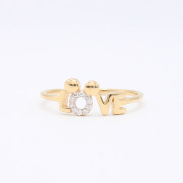 Anillo de Oro 14k Love con Zirconias mod. 10856