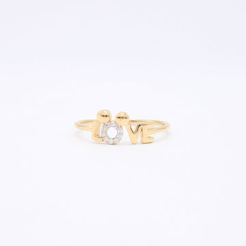 Anillo de Oro 14k Love con Zirconias mod. 10856