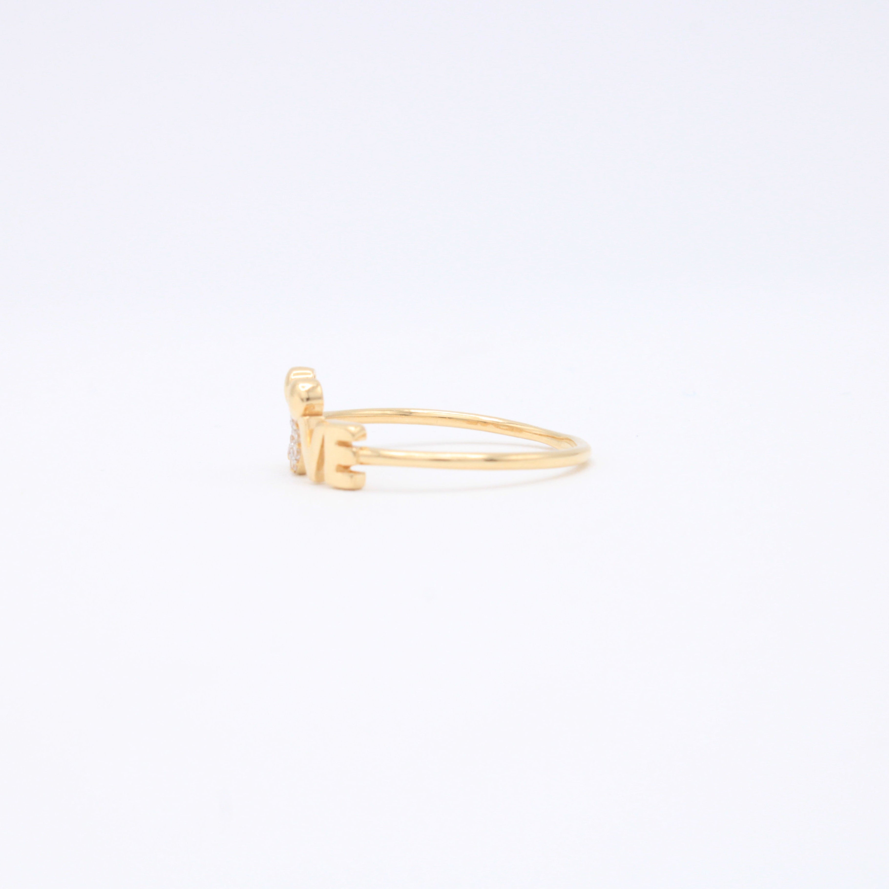 Anillo de Oro 14k Love con Zirconias mod. 10856