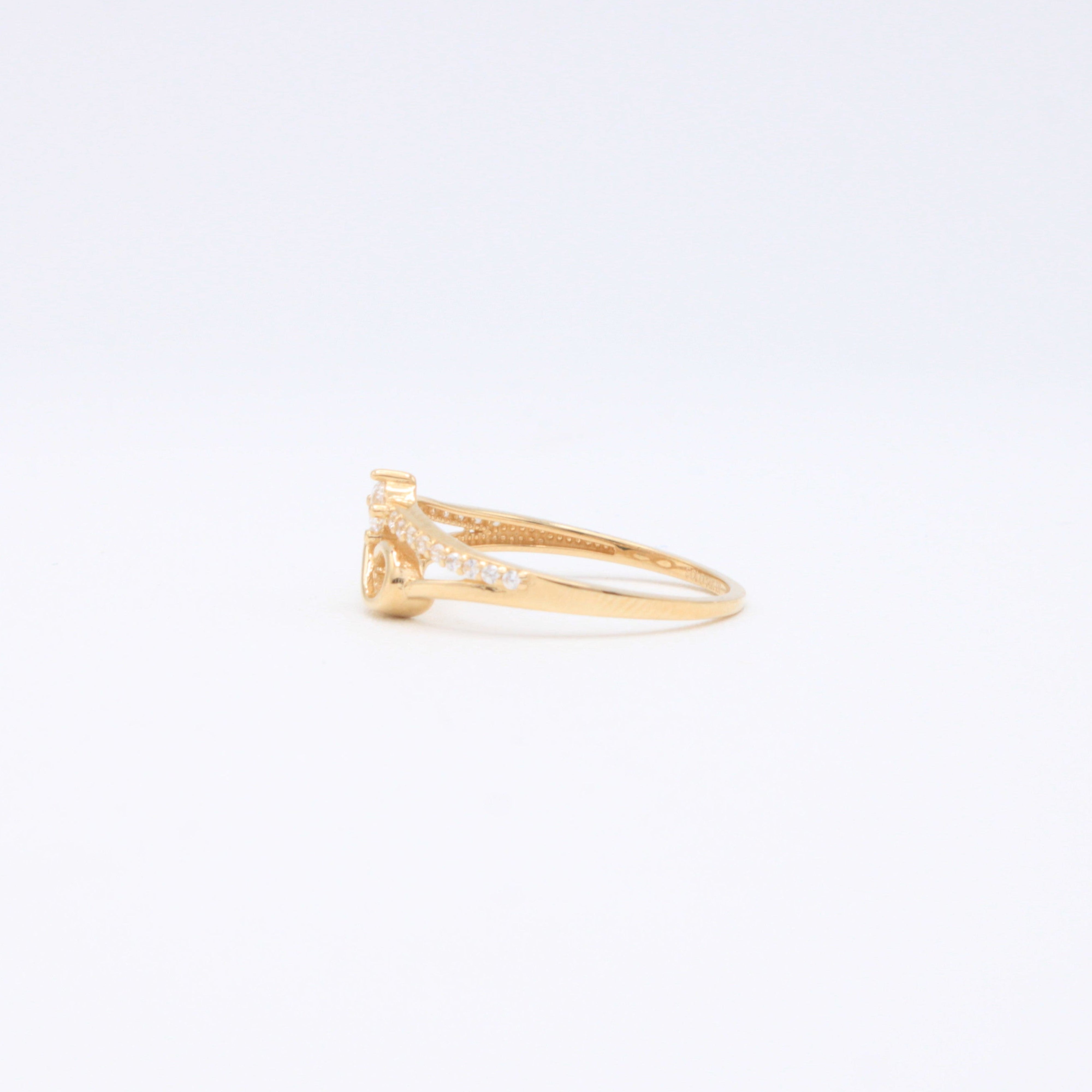 Anillo de Oro 14k Diseño Infinito con Zirconias mod. 10860