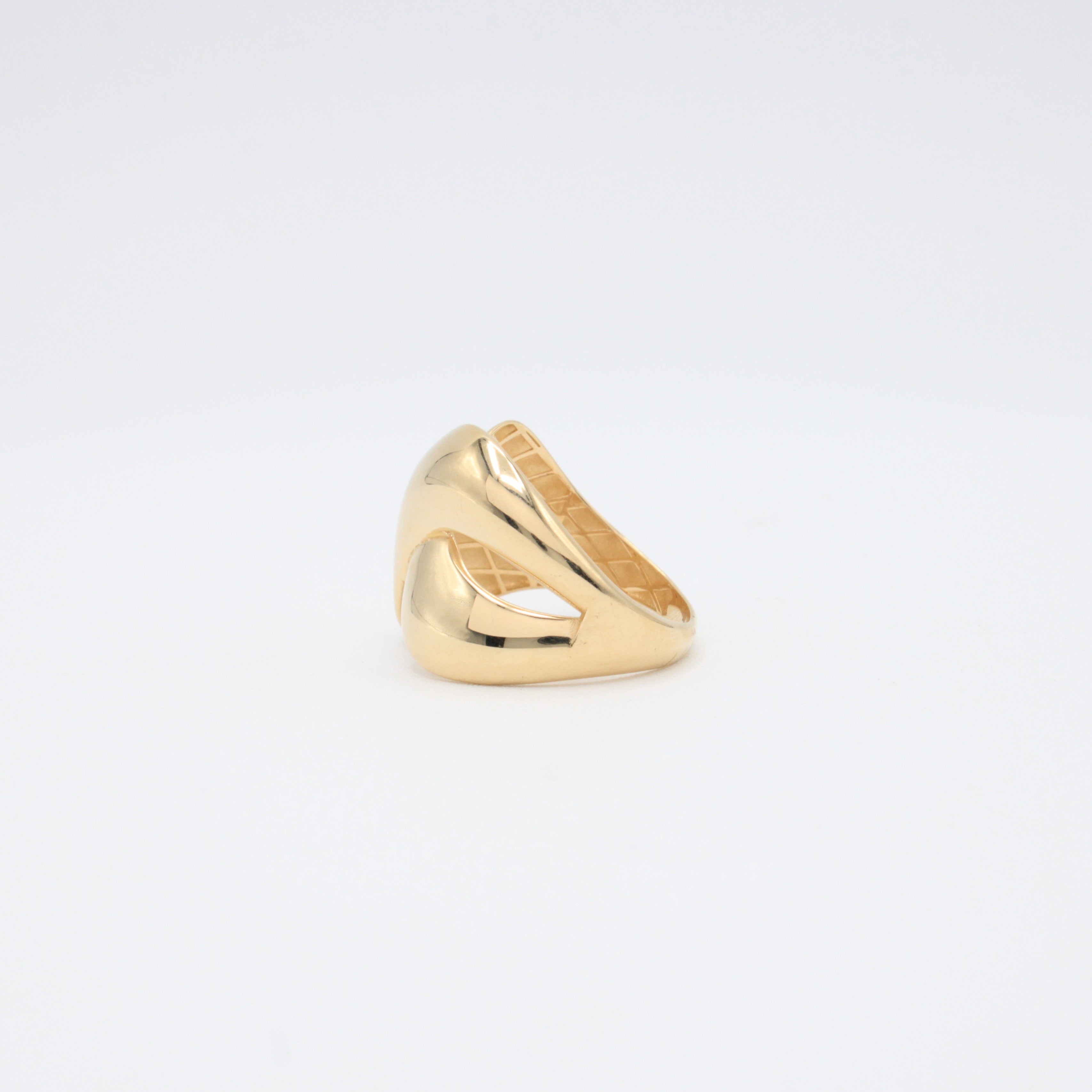 Anillo de Oro 14k Cruzado Grueso mod. 10863