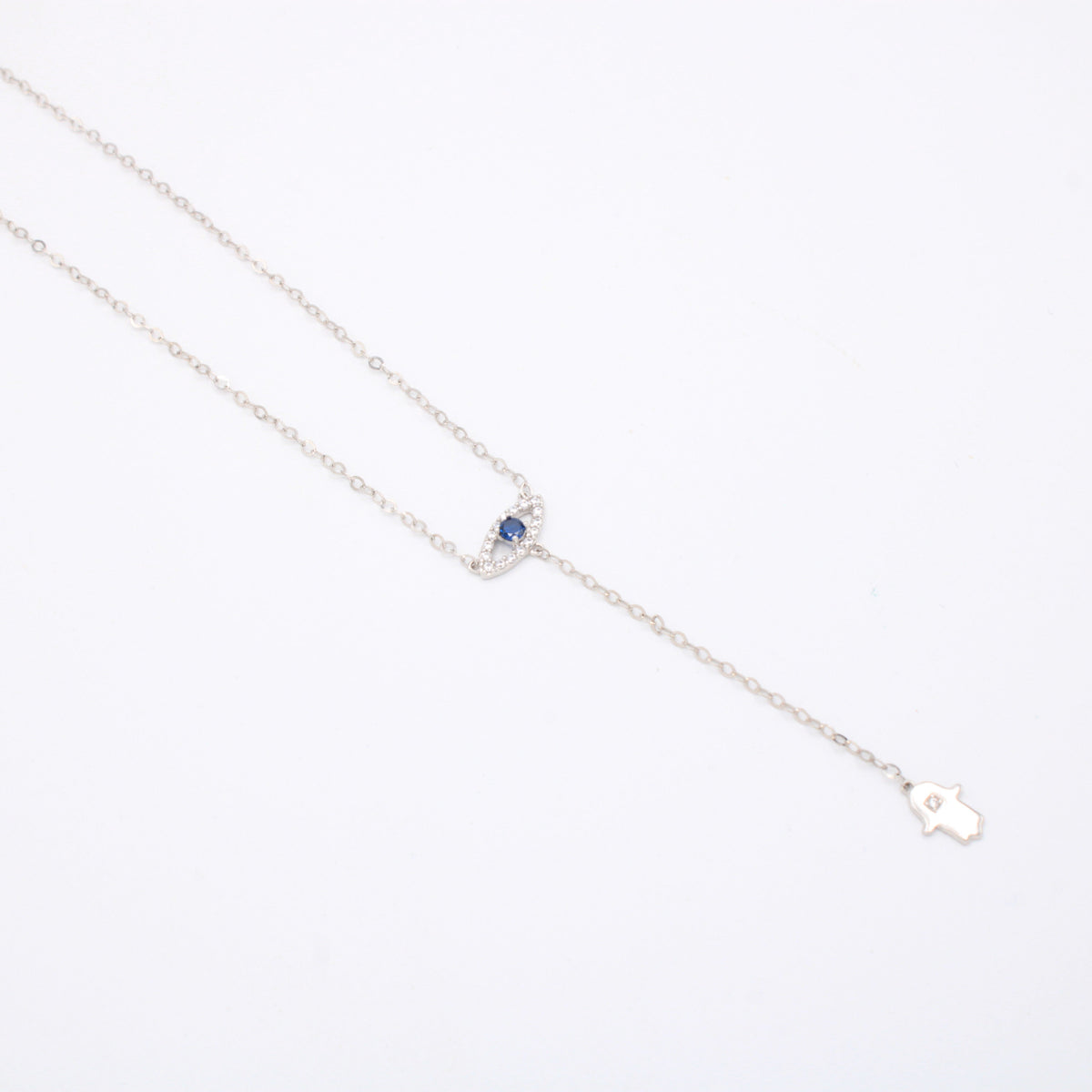 Gargantilla de Oro 14k Ojo Turco con Mano de Fátima mod. 11142