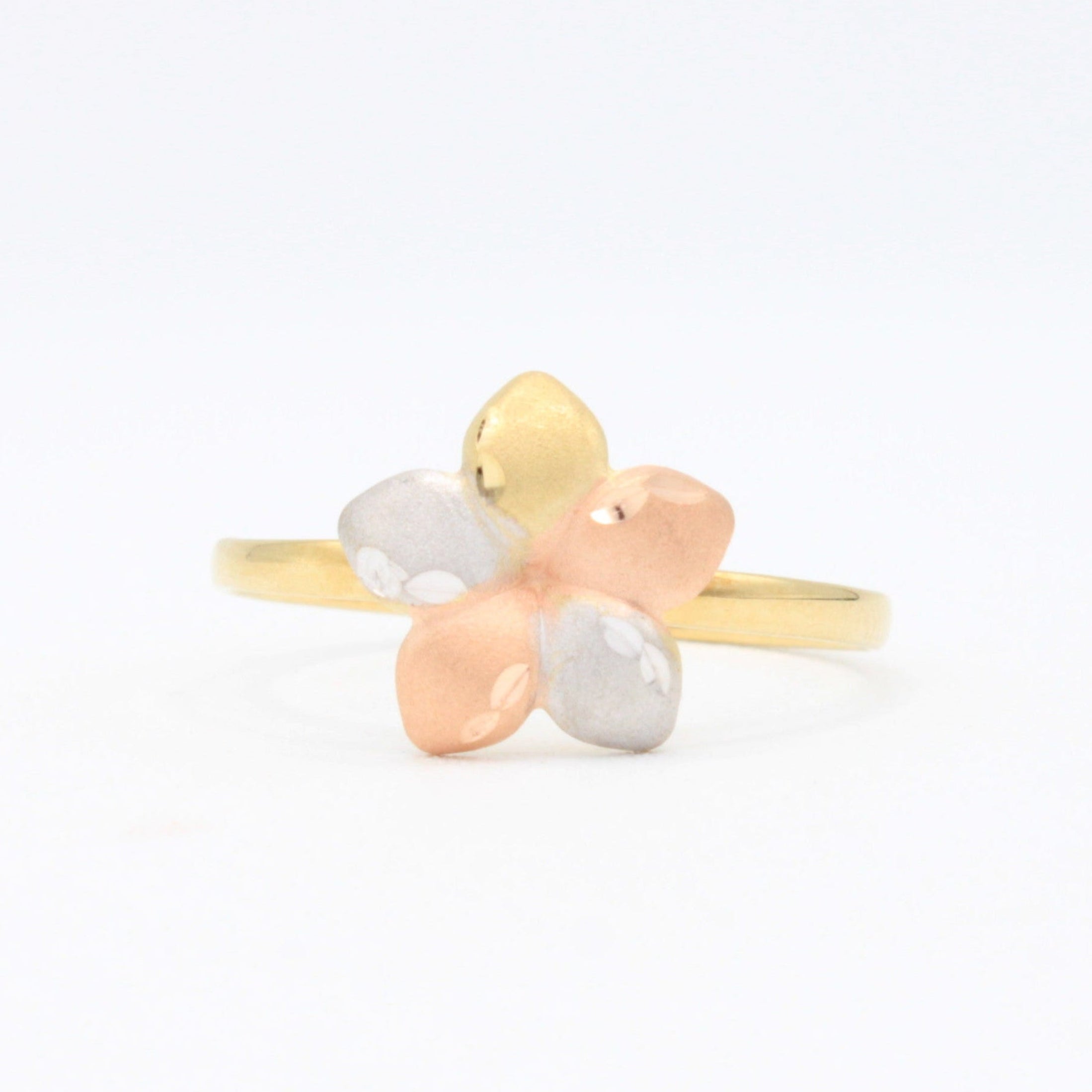 Anillo de Oro 14k Flor de Mayo Florentina mod. 10866