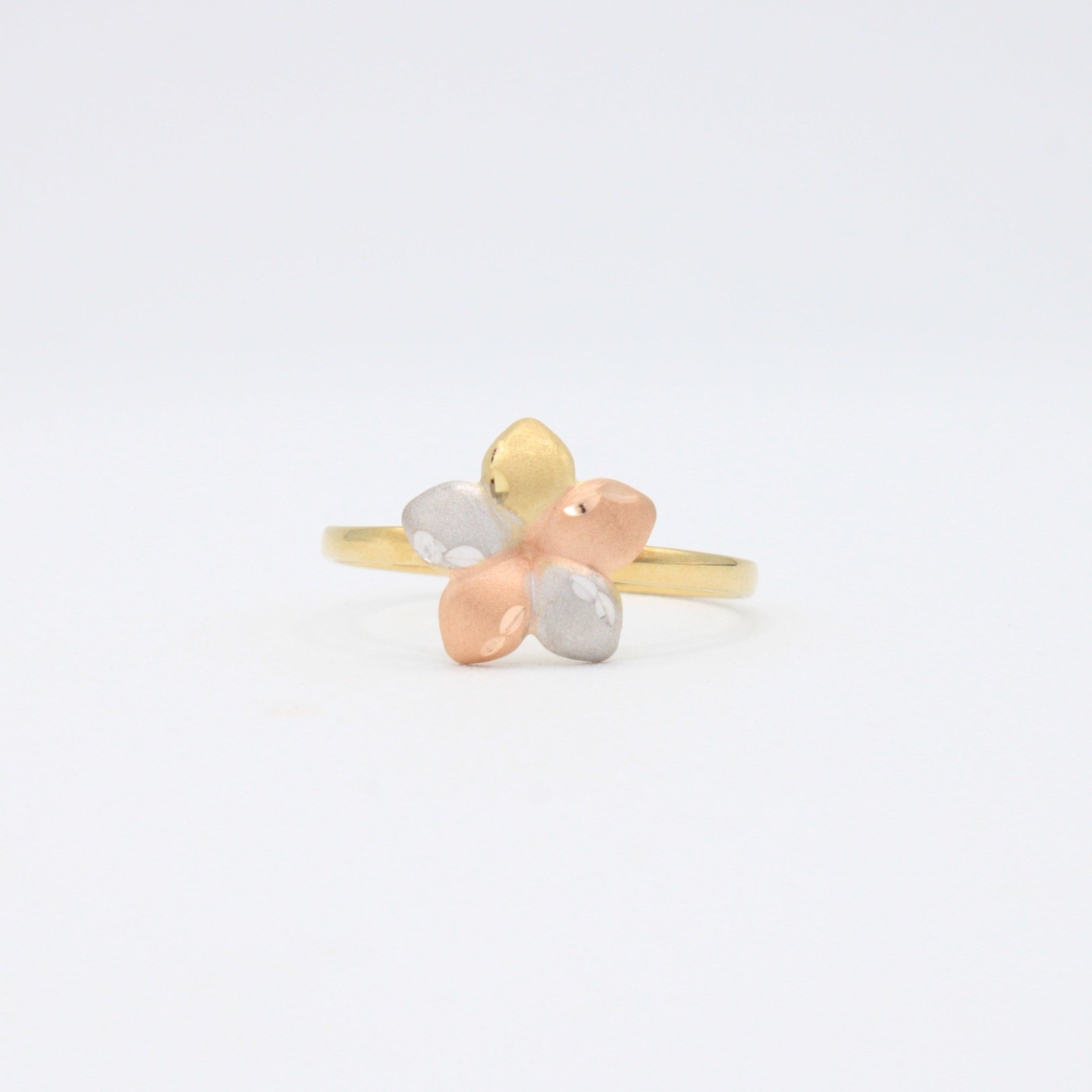 Anillo de Oro 14k Flor de Mayo Florentina mod. 10866