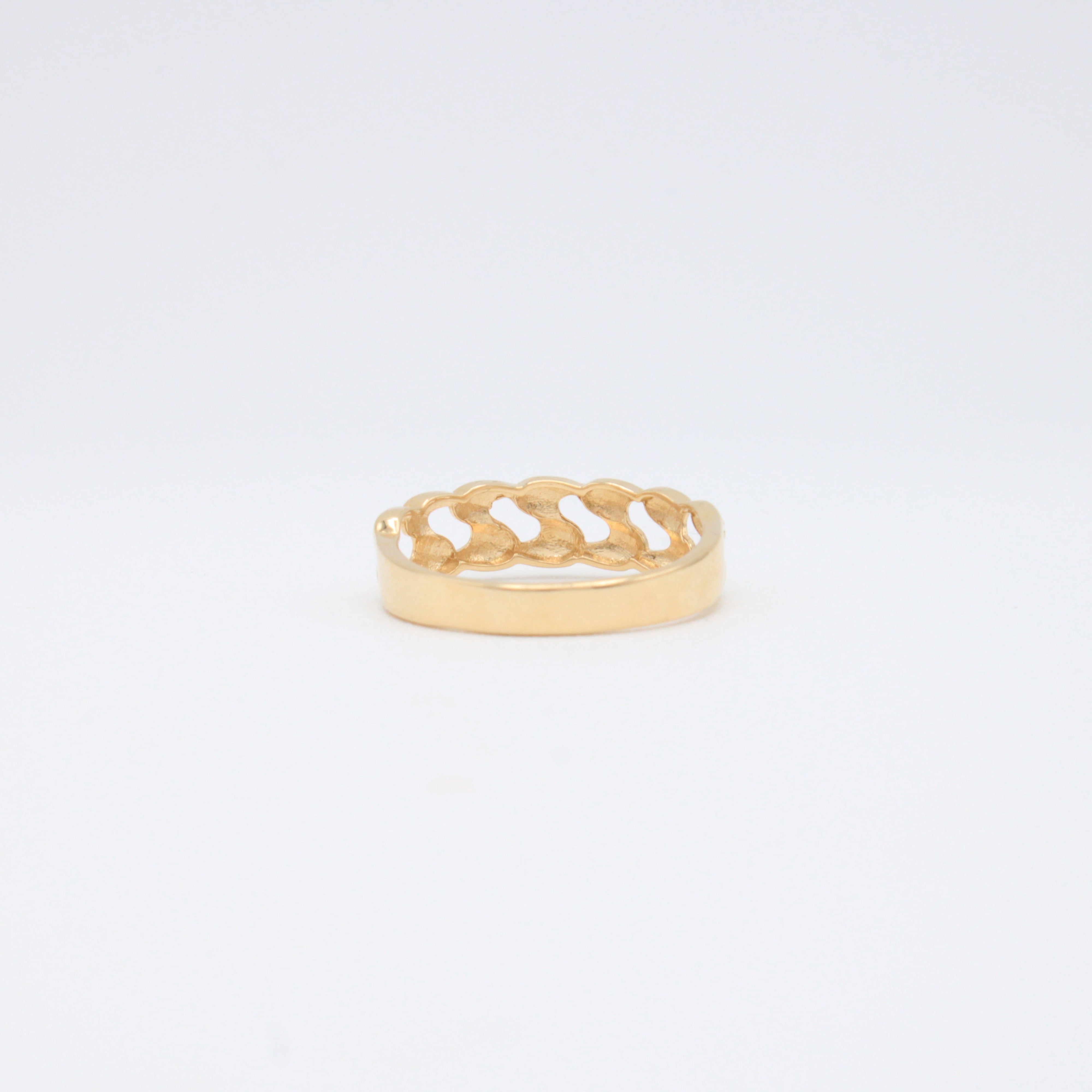 Anillo de Oro 14k Diseño Entrelazado mod. 10868
