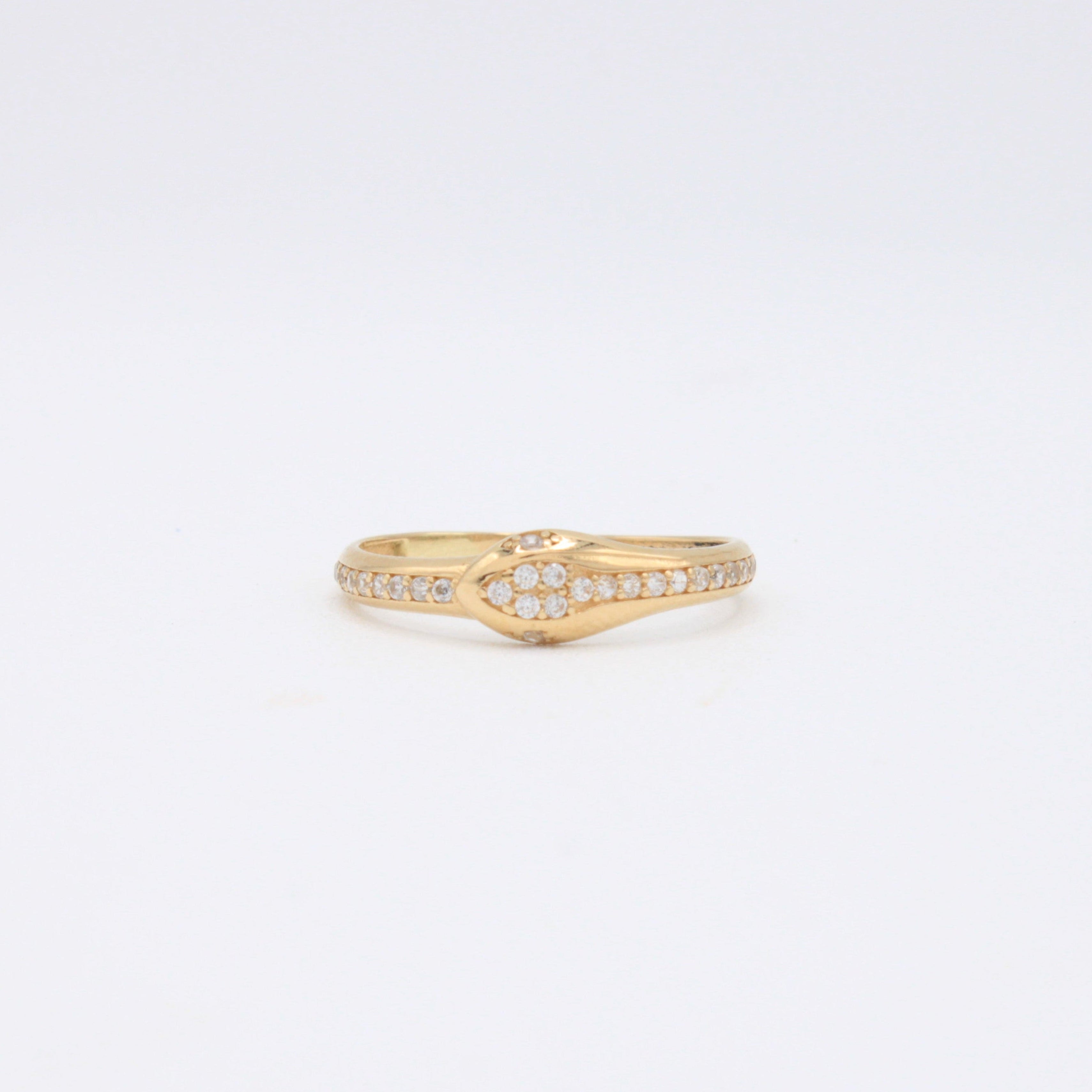 Anillo de Oro 14k Vibora con Zirconias mod. 10871