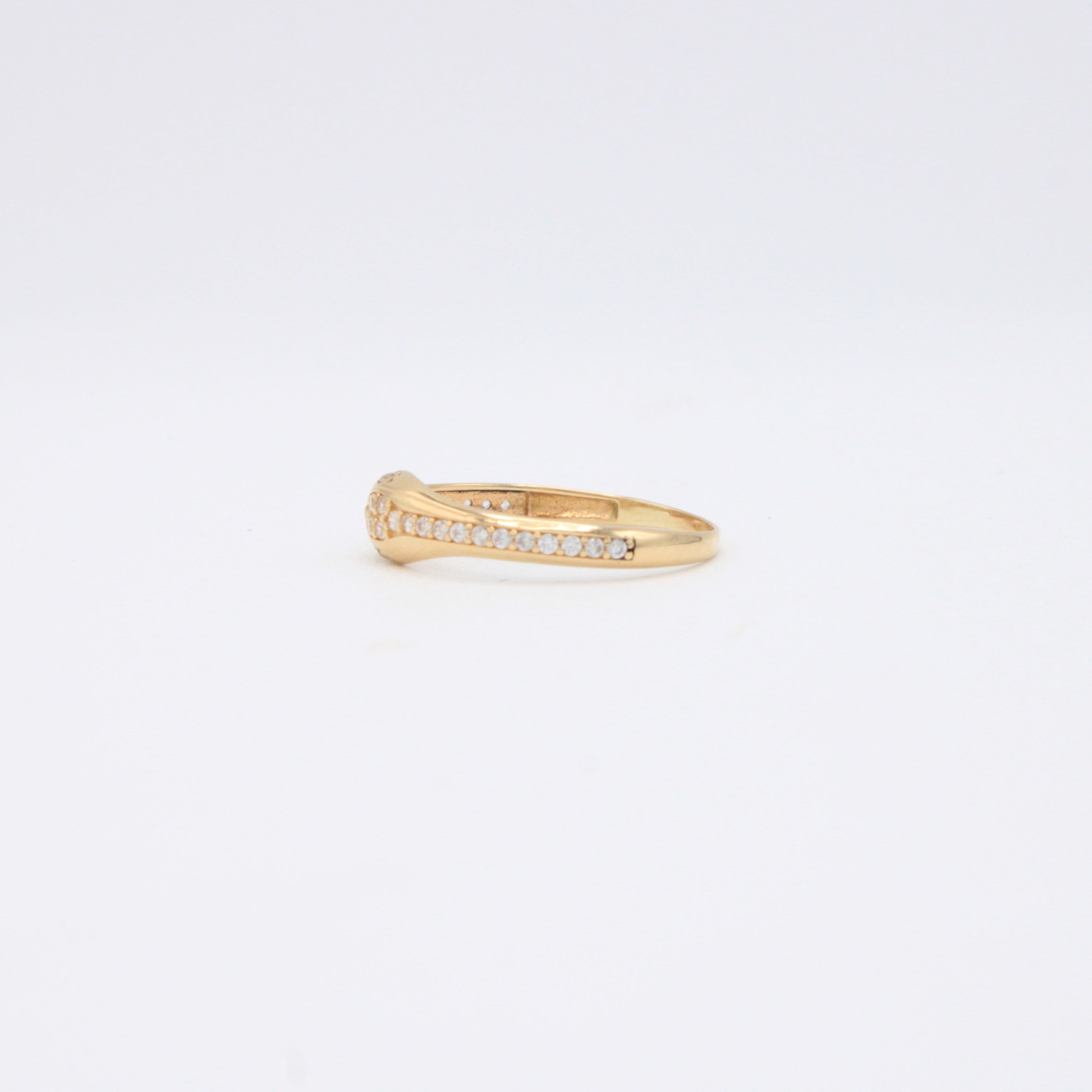 Anillo de Oro 14k Vibora con Zirconias mod. 10871