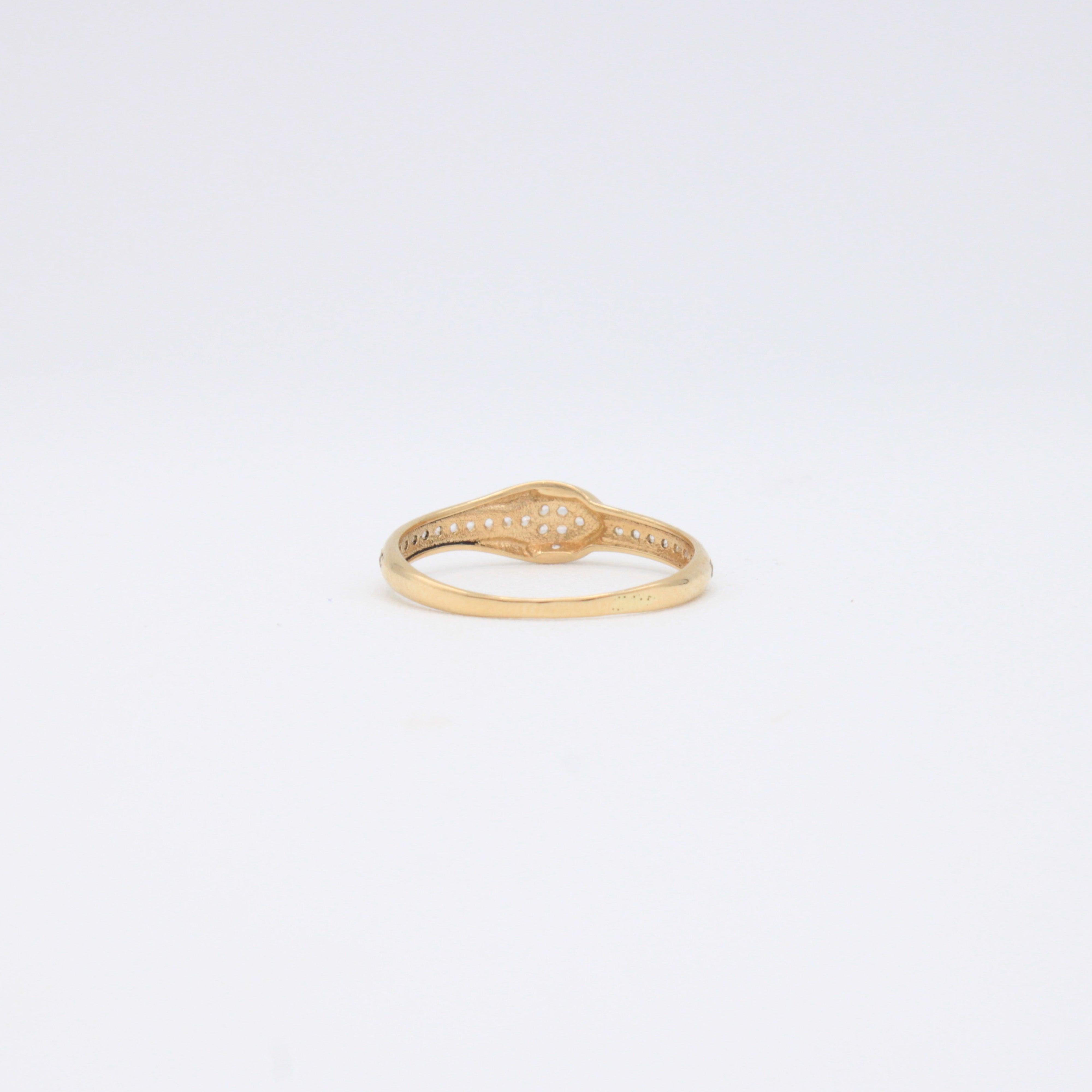 Anillo de Oro 14k Vibora con Zirconias mod. 10871