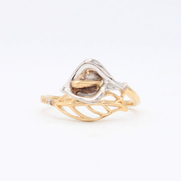 Anillo de Oro 14k Alcatraz con Oro Blanco mod. 10872