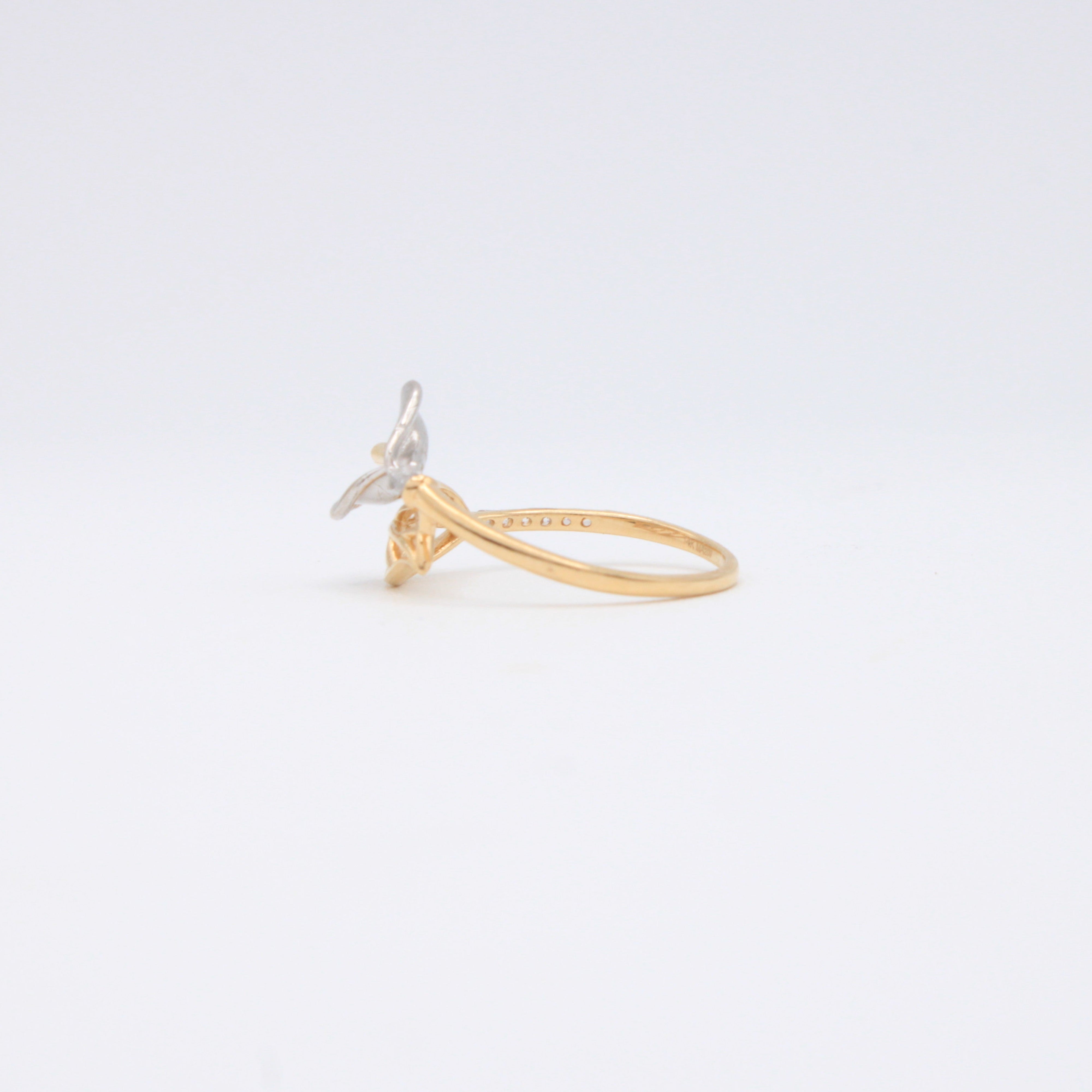 Anillo de Oro 14k Alcatraz con Oro Blanco mod. 10872