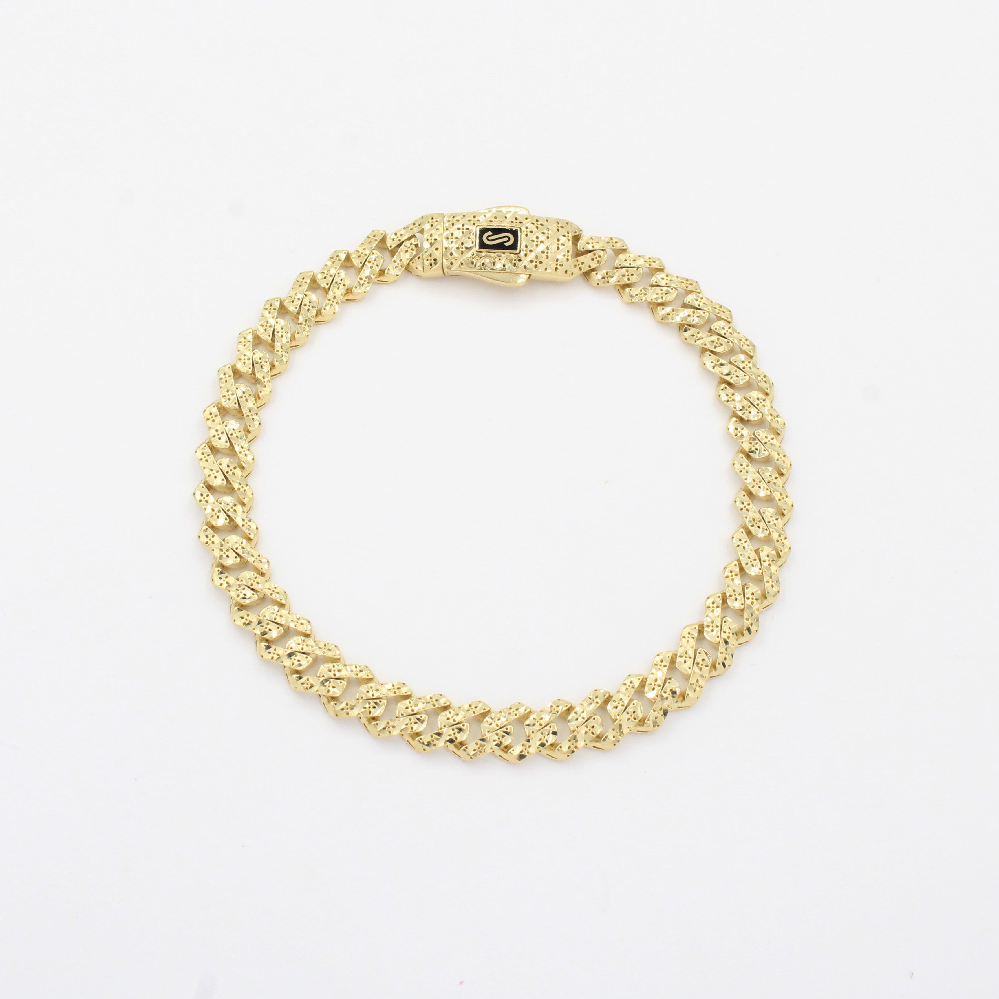 Pulsera Monaco Chain de Oro 14k Hueco Modelo Classic Flex mod. 10320