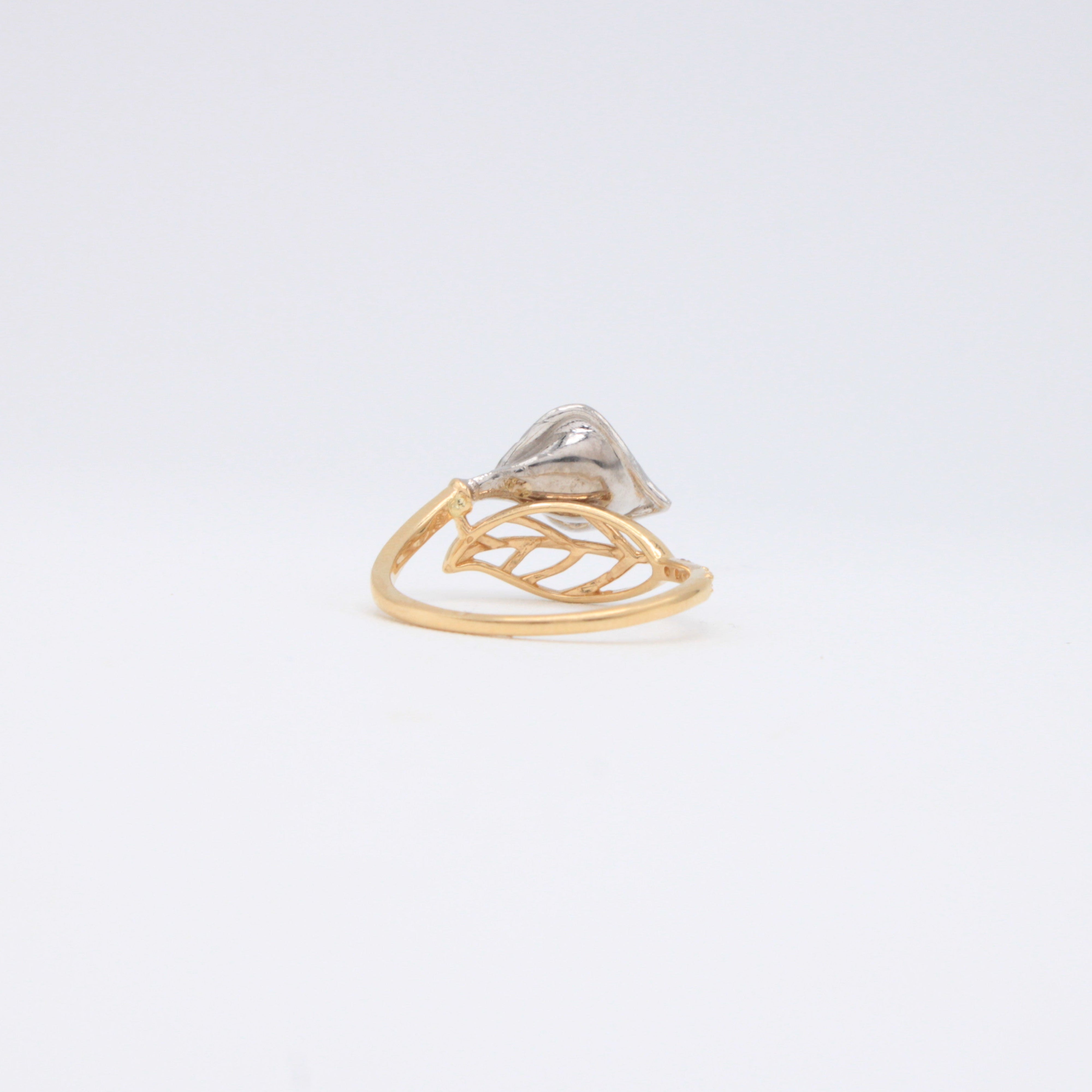 Anillo de Oro 14k Alcatraz con Oro Blanco mod. 10872